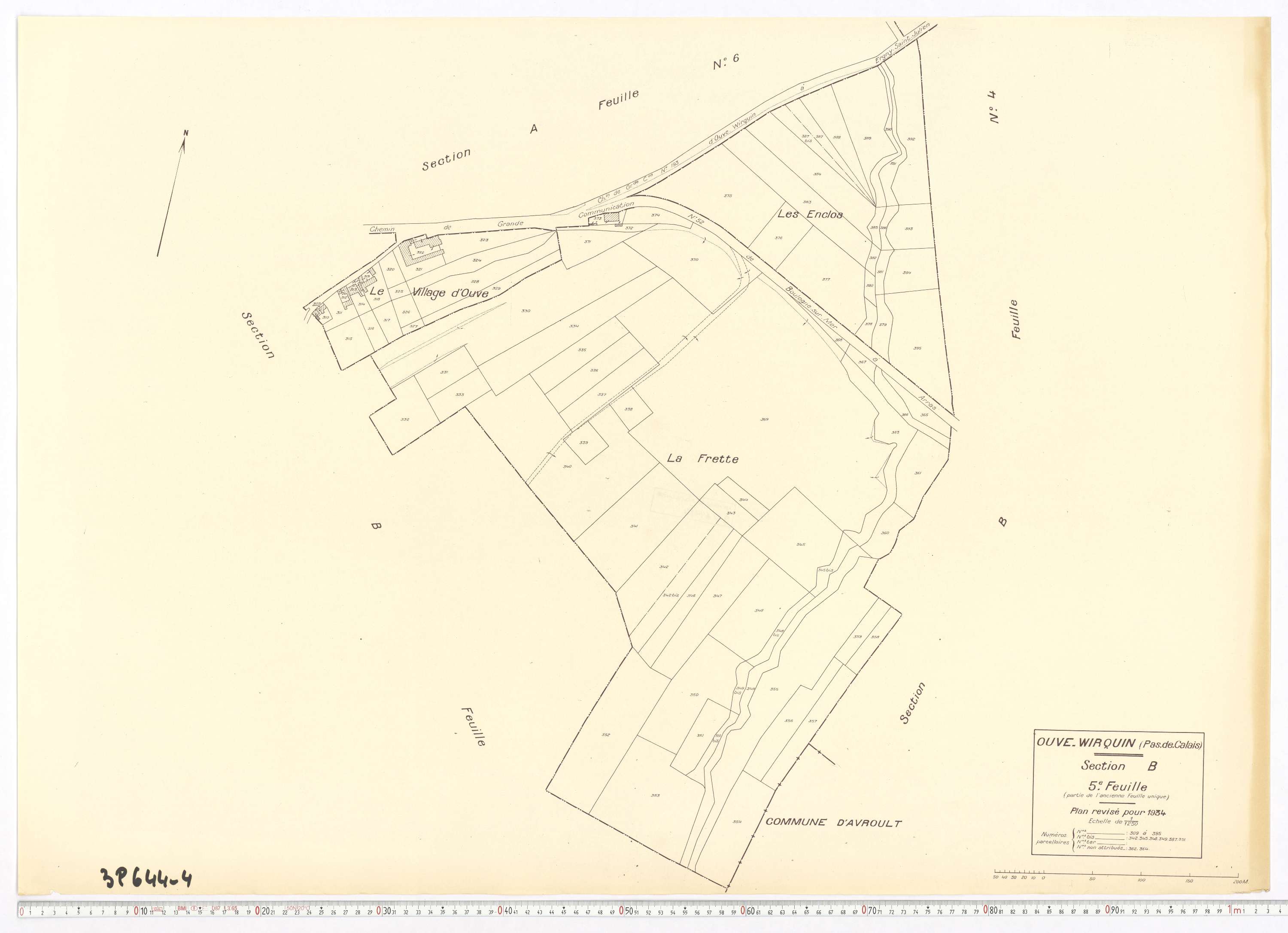 Ouve-Wirquin - Section B, feuille 5.
