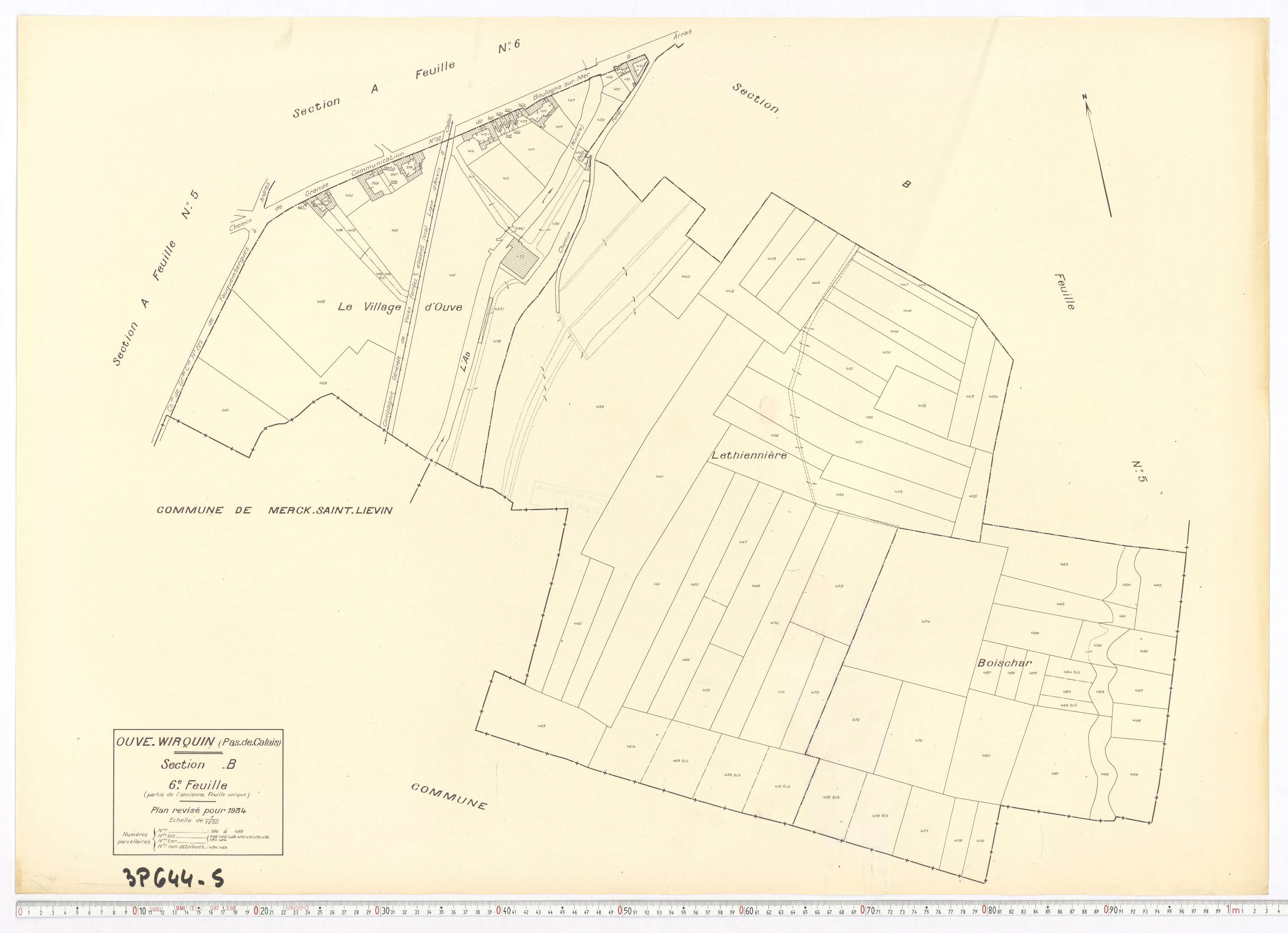 Ouve-Wirquin - Section B, feuille 6.