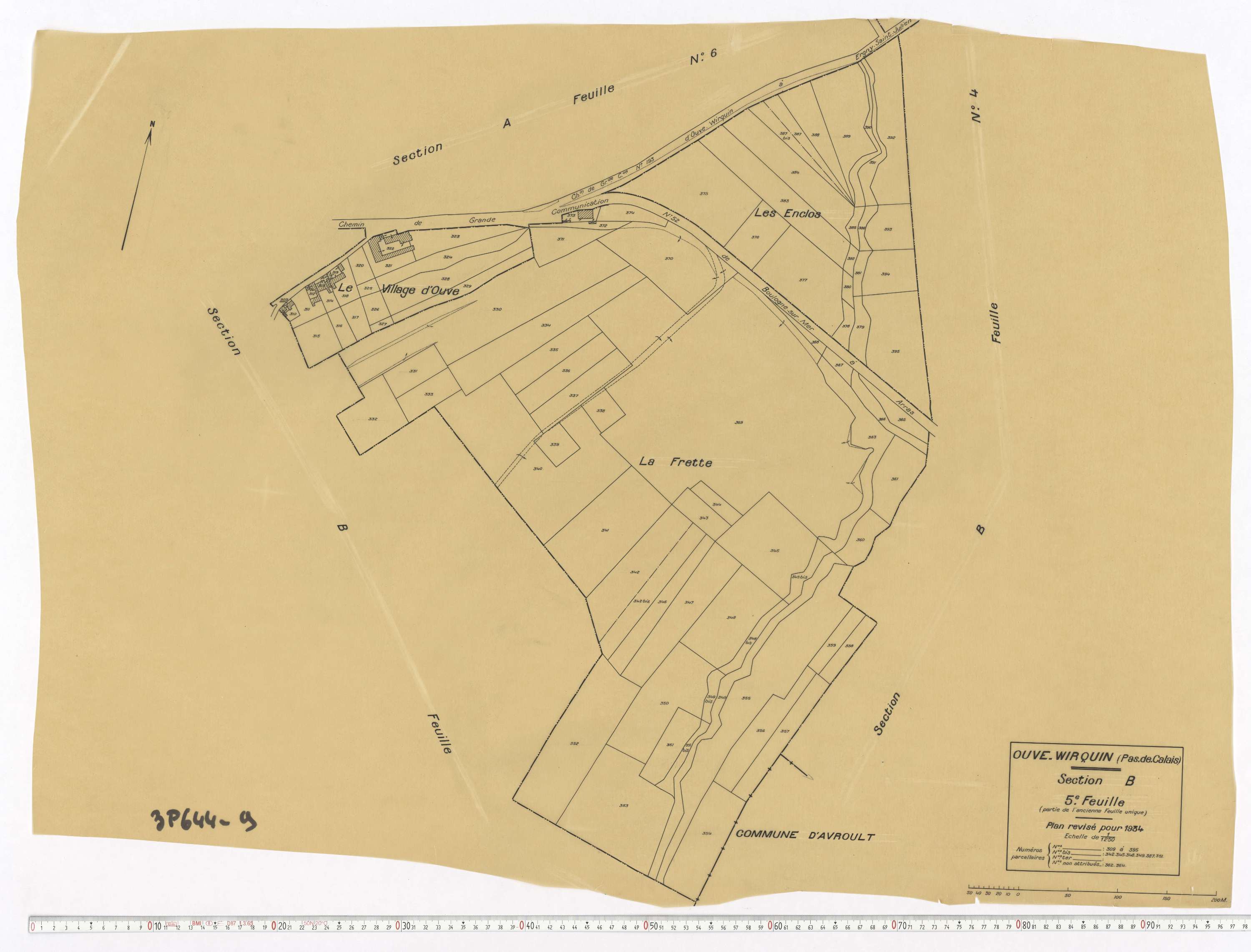 Ouve-Wirquin - Section B, feuille 5.