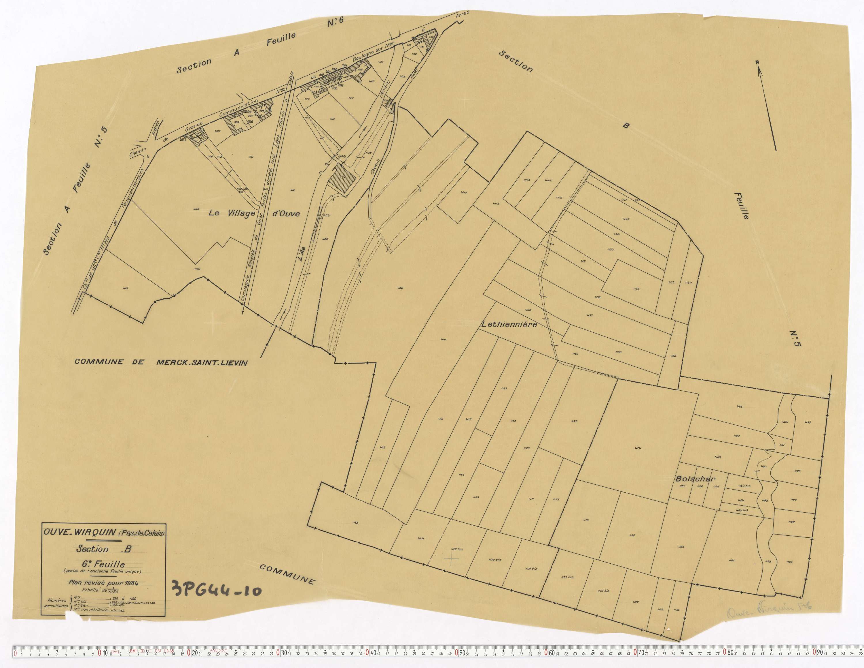 Ouve-Wirquin - Section B, feuille 6.