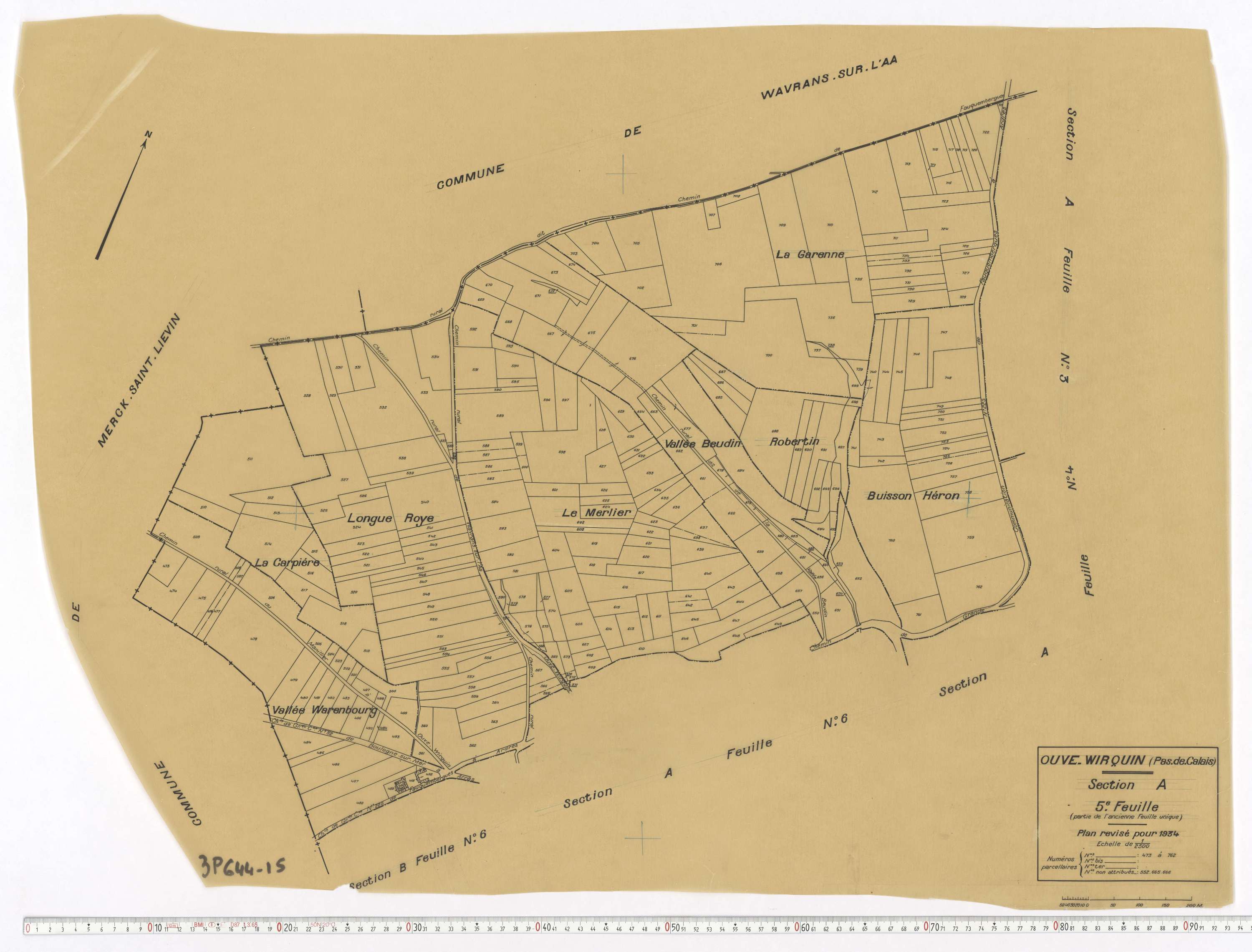 Ouve-Wirquin - Section A, feuille 5.