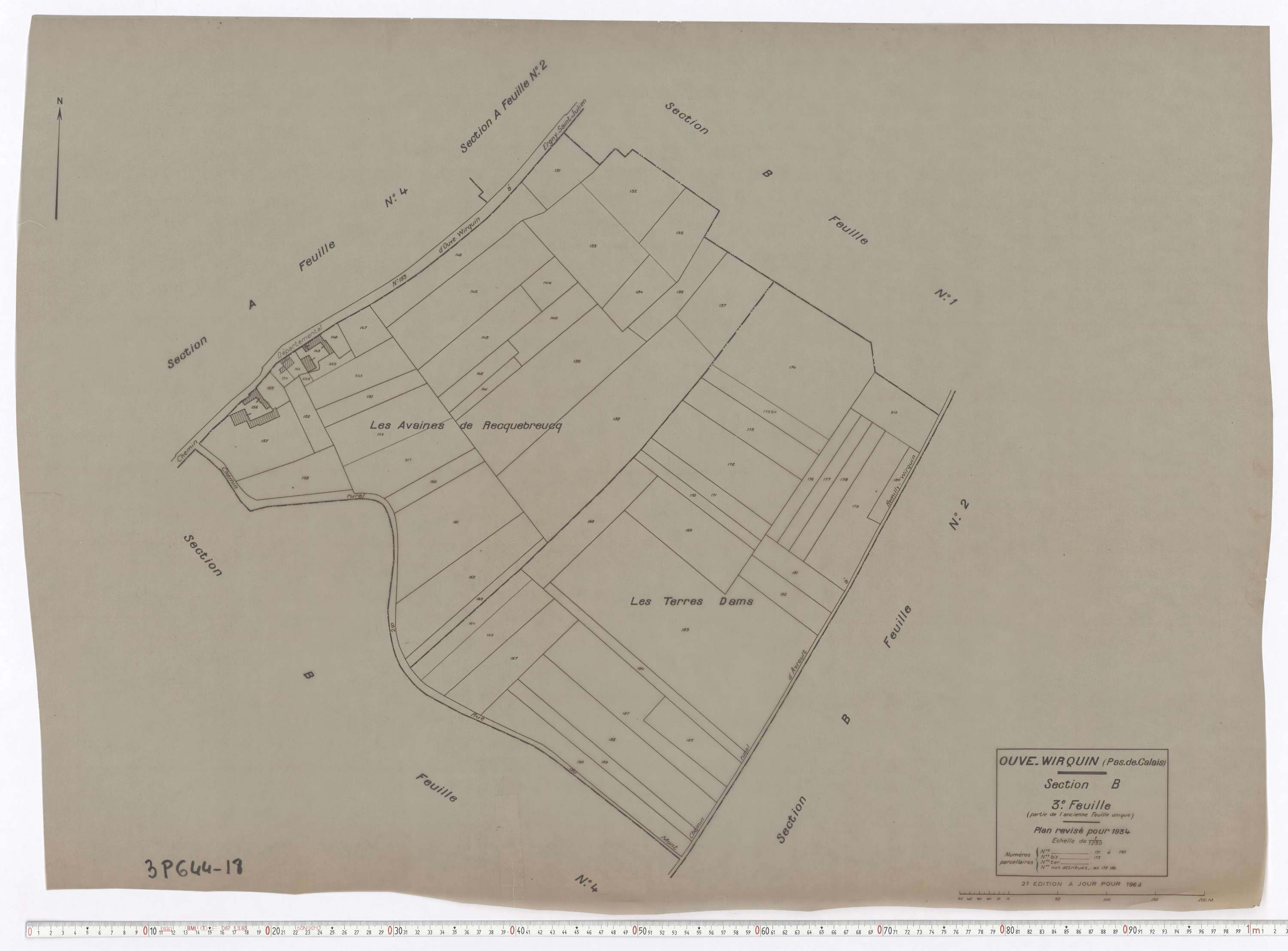Ouve-Wirquin - Section B, feuille 3.
