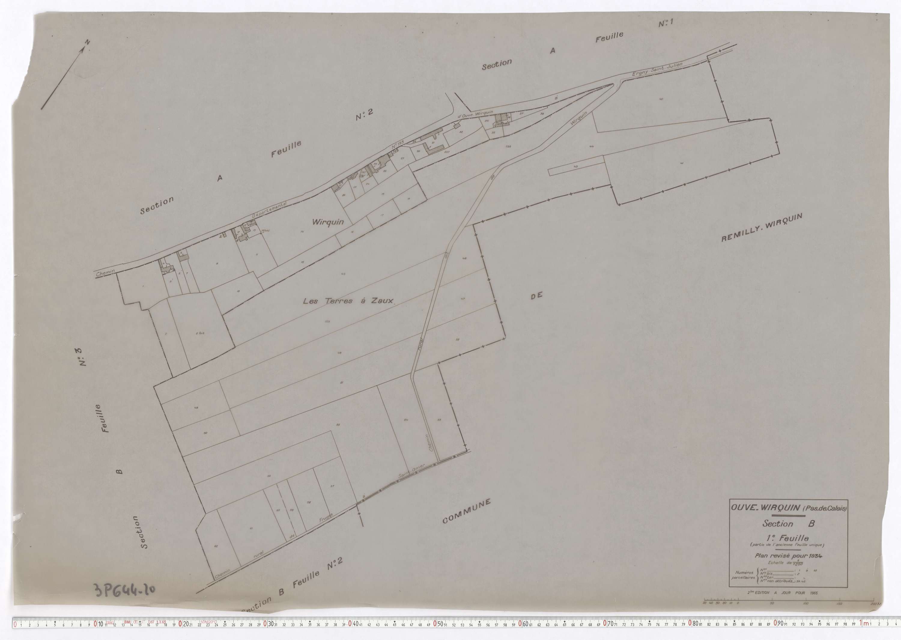 Ouve-Wirquin - Section B, feuille 1.