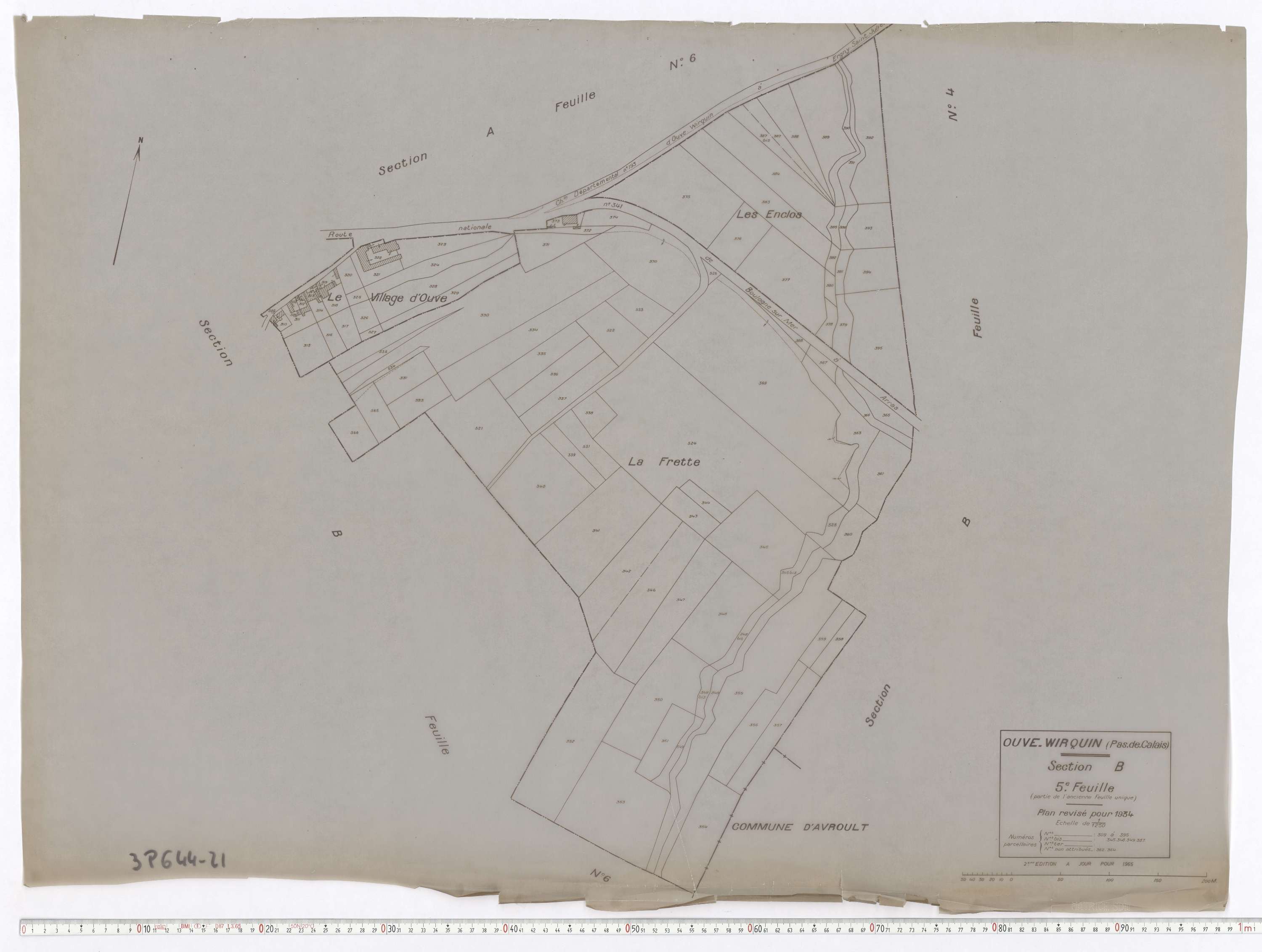 Ouve-Wirquin - Section B, feuille 5.