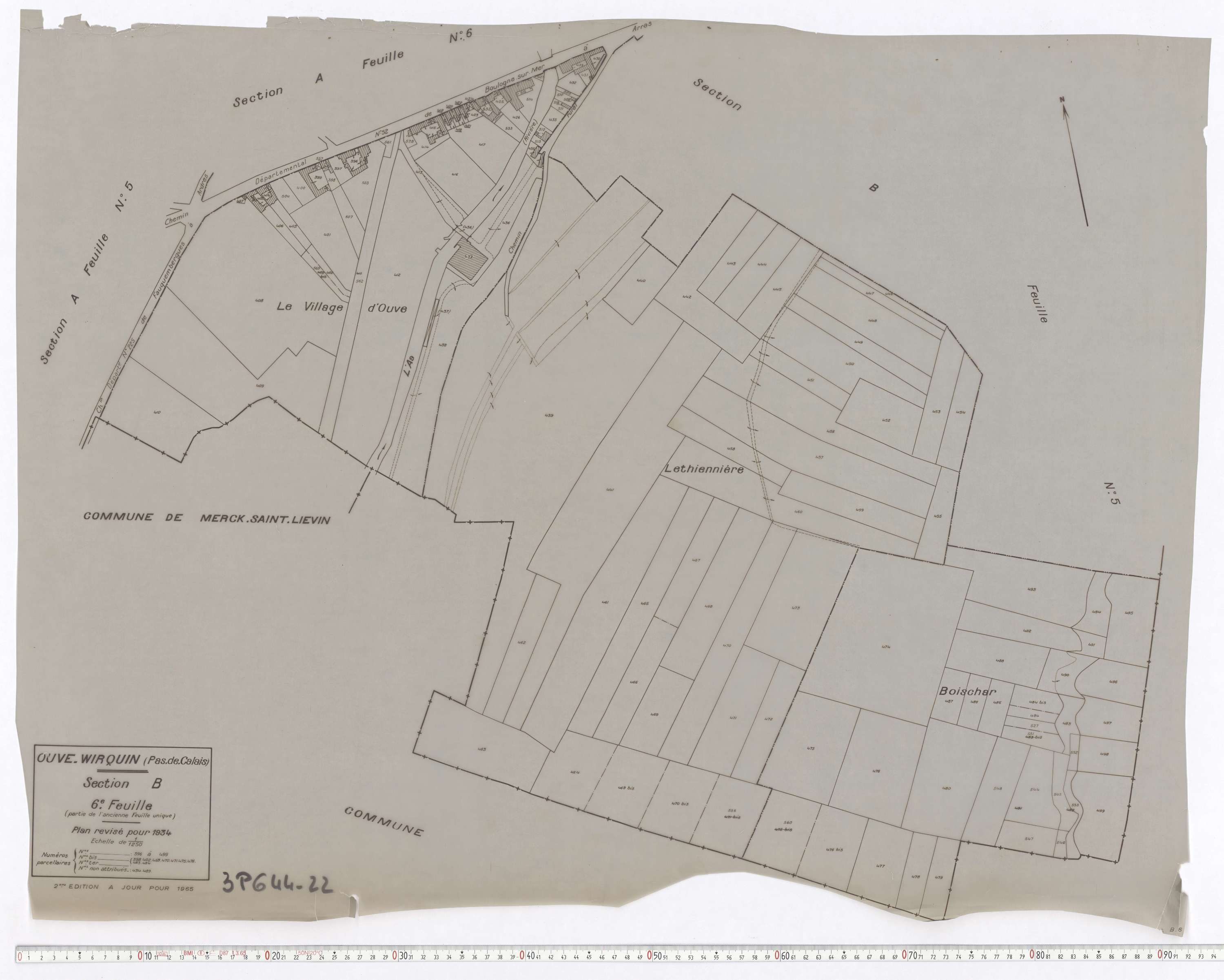 Ouve-Wirquin - Section B, feuille 6.