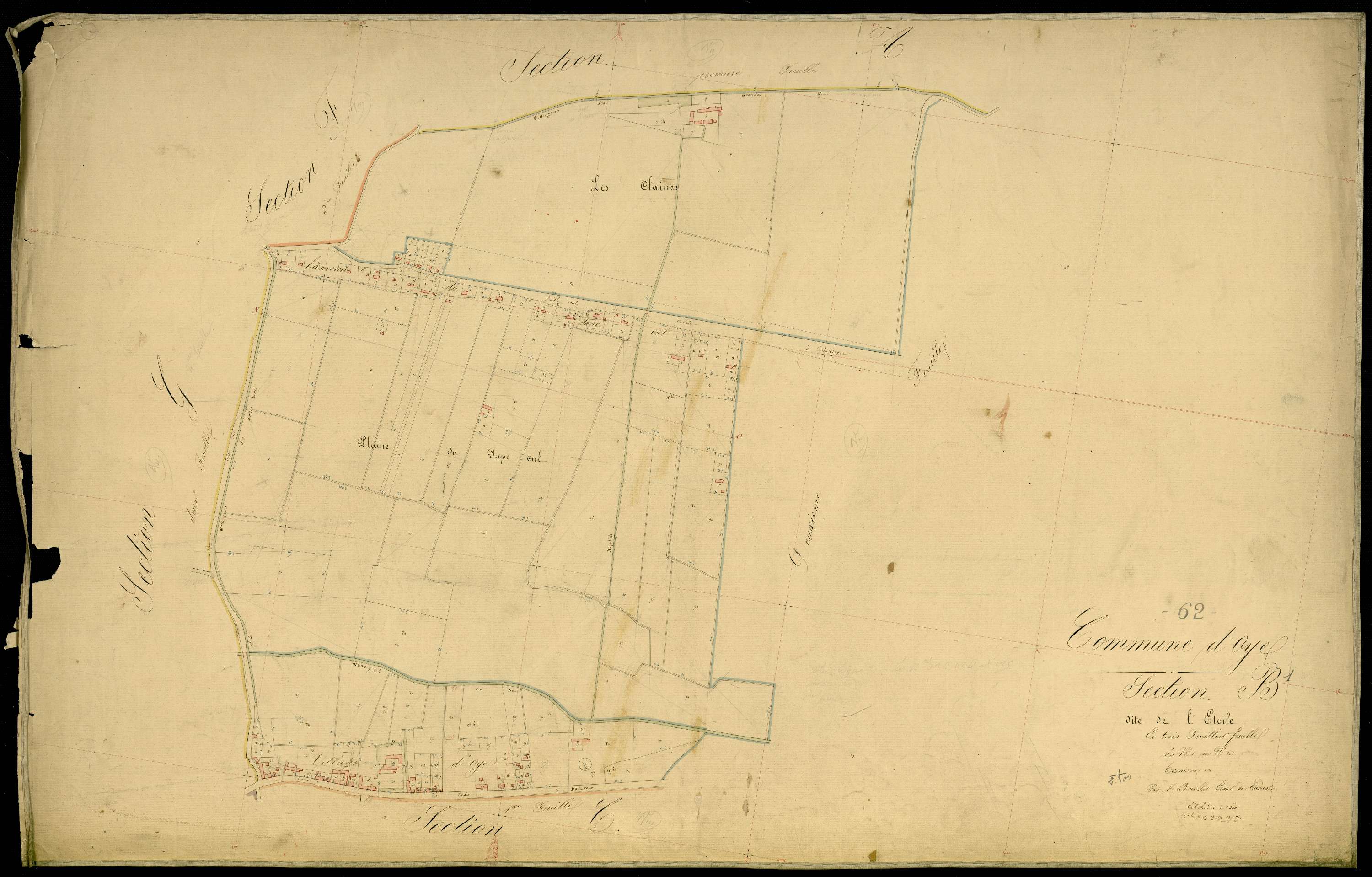 Oye-Plage - Section B, 1re feuille