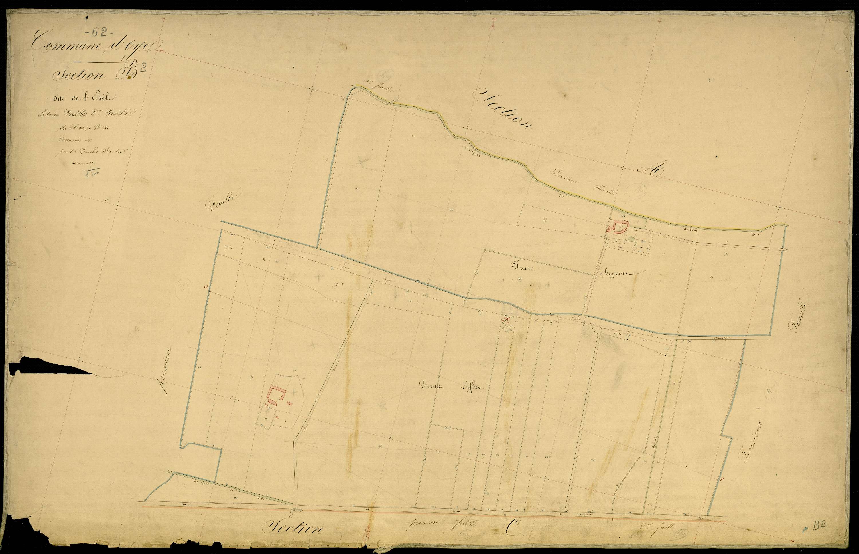 Oye-Plage - Section B, 2e feuille