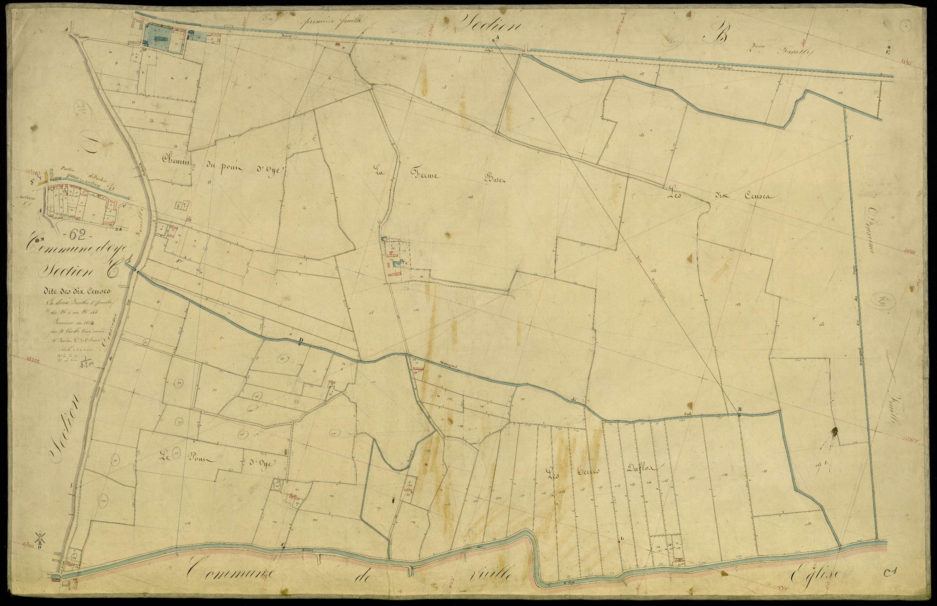 Oye-Plage - Section C, 1re feuille