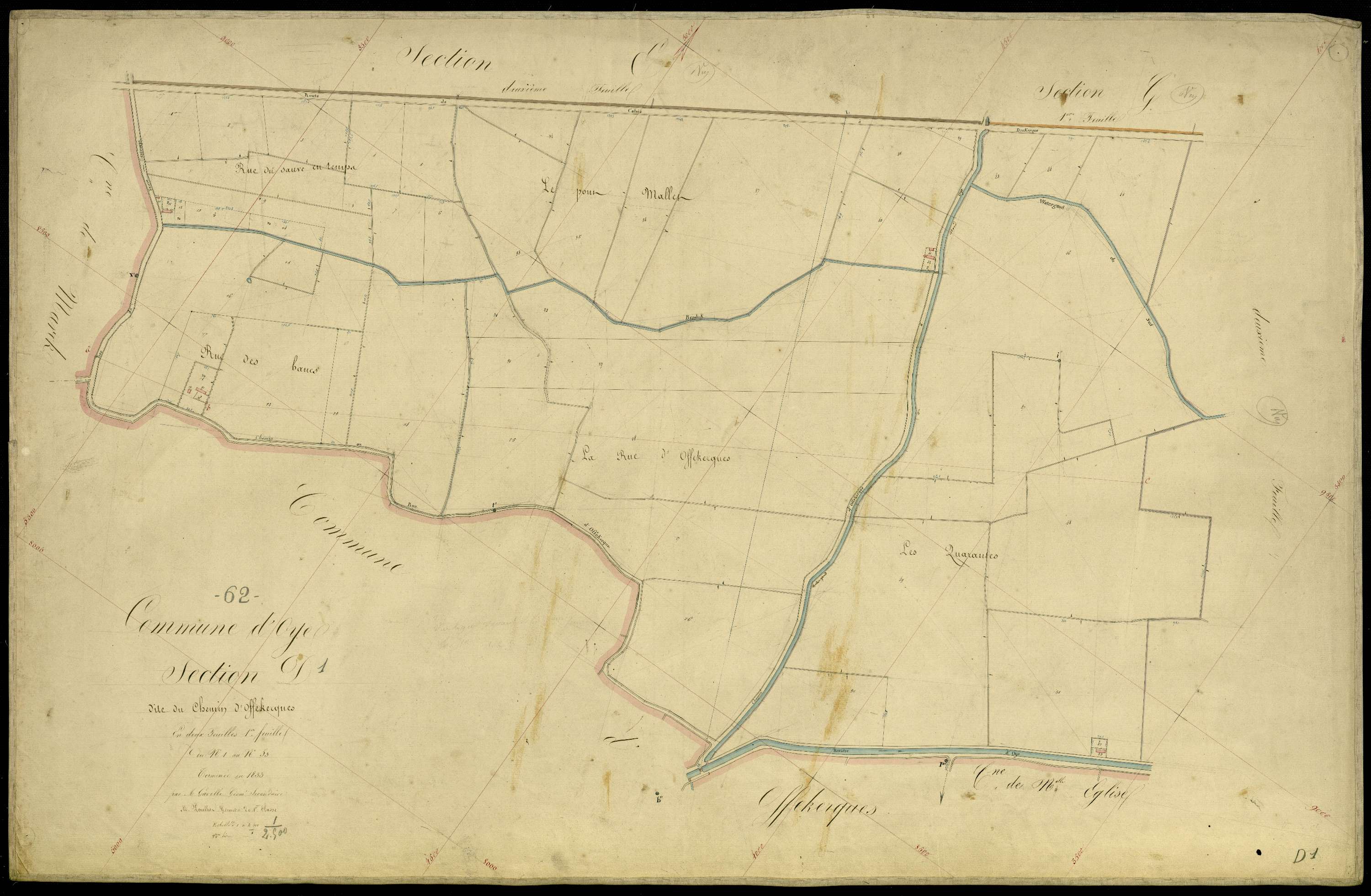 Oye-Plage - Section D, 1re feuille