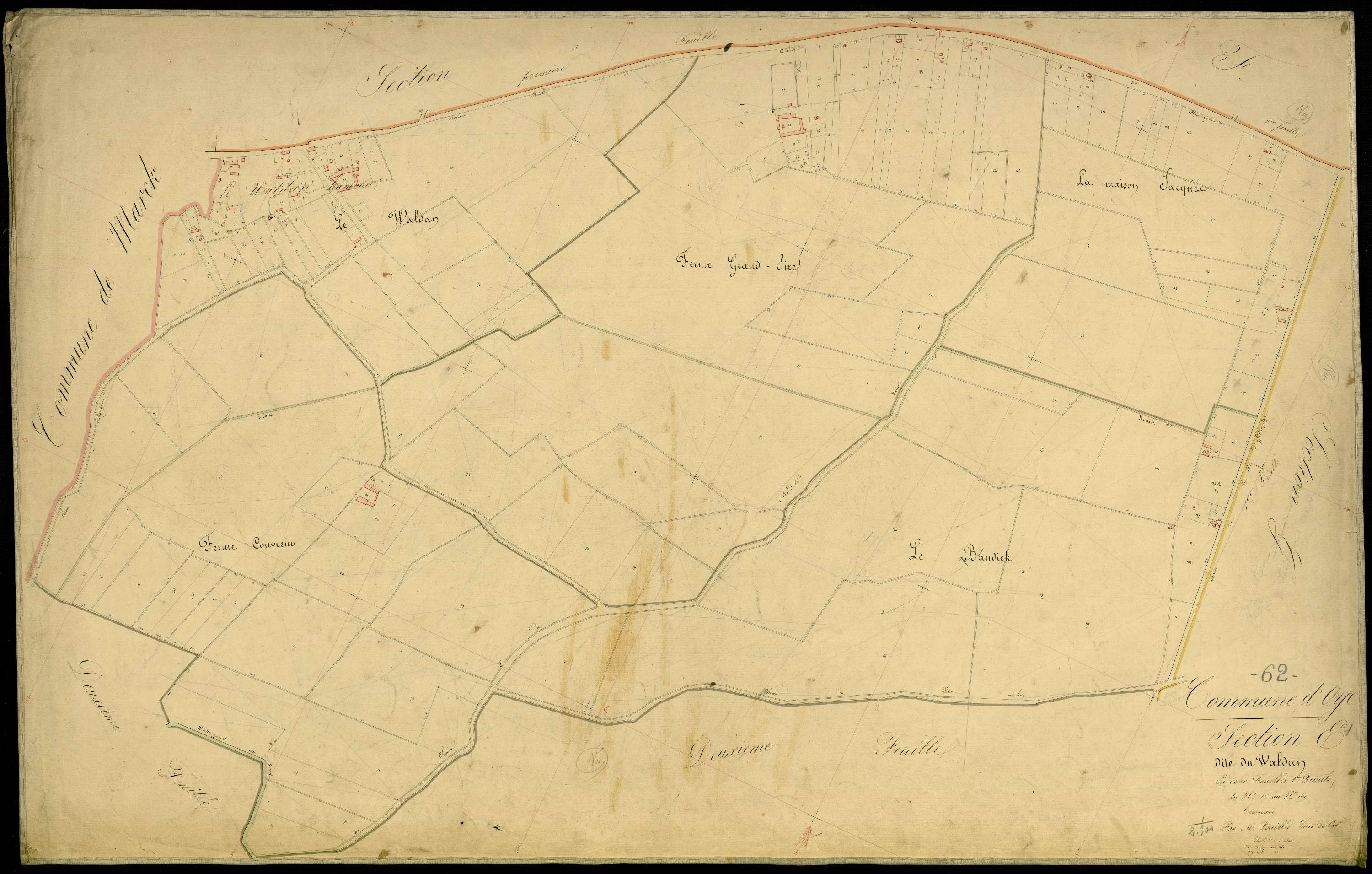 Oye-Plage - Section E, 1re feuille