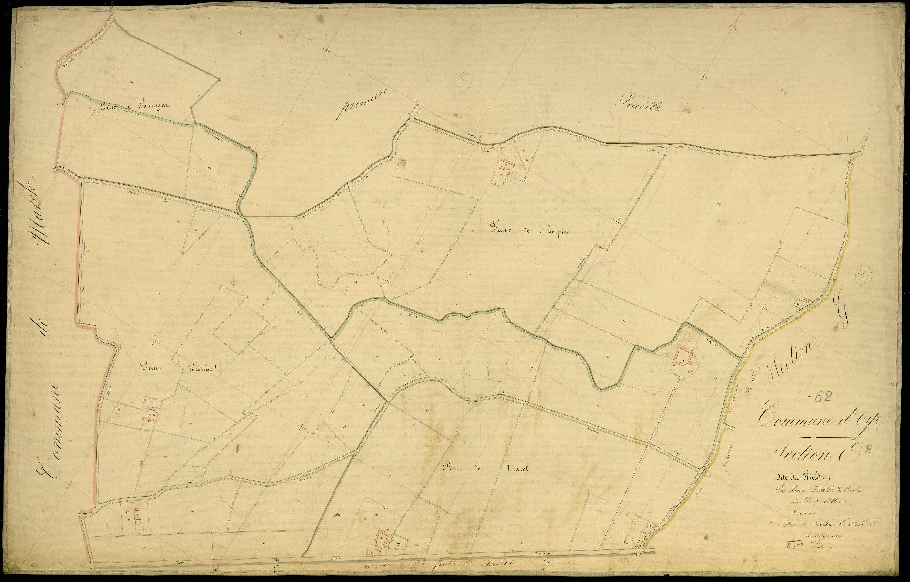 Oye-Plage - Section E, 2e feuille