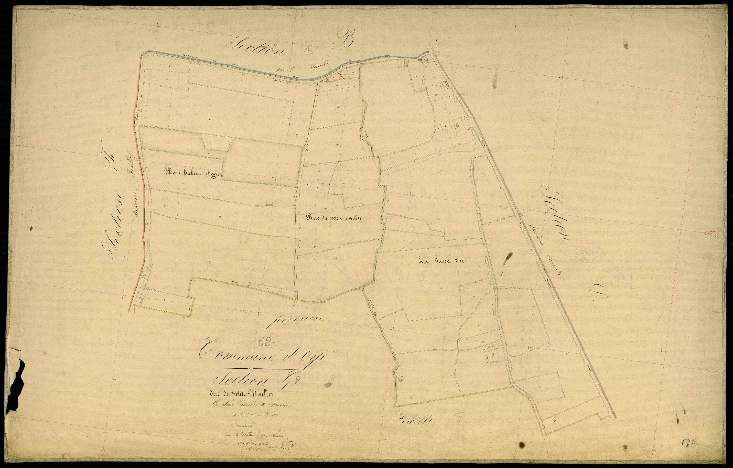 Oye-Plage - Section G, 2e feuille