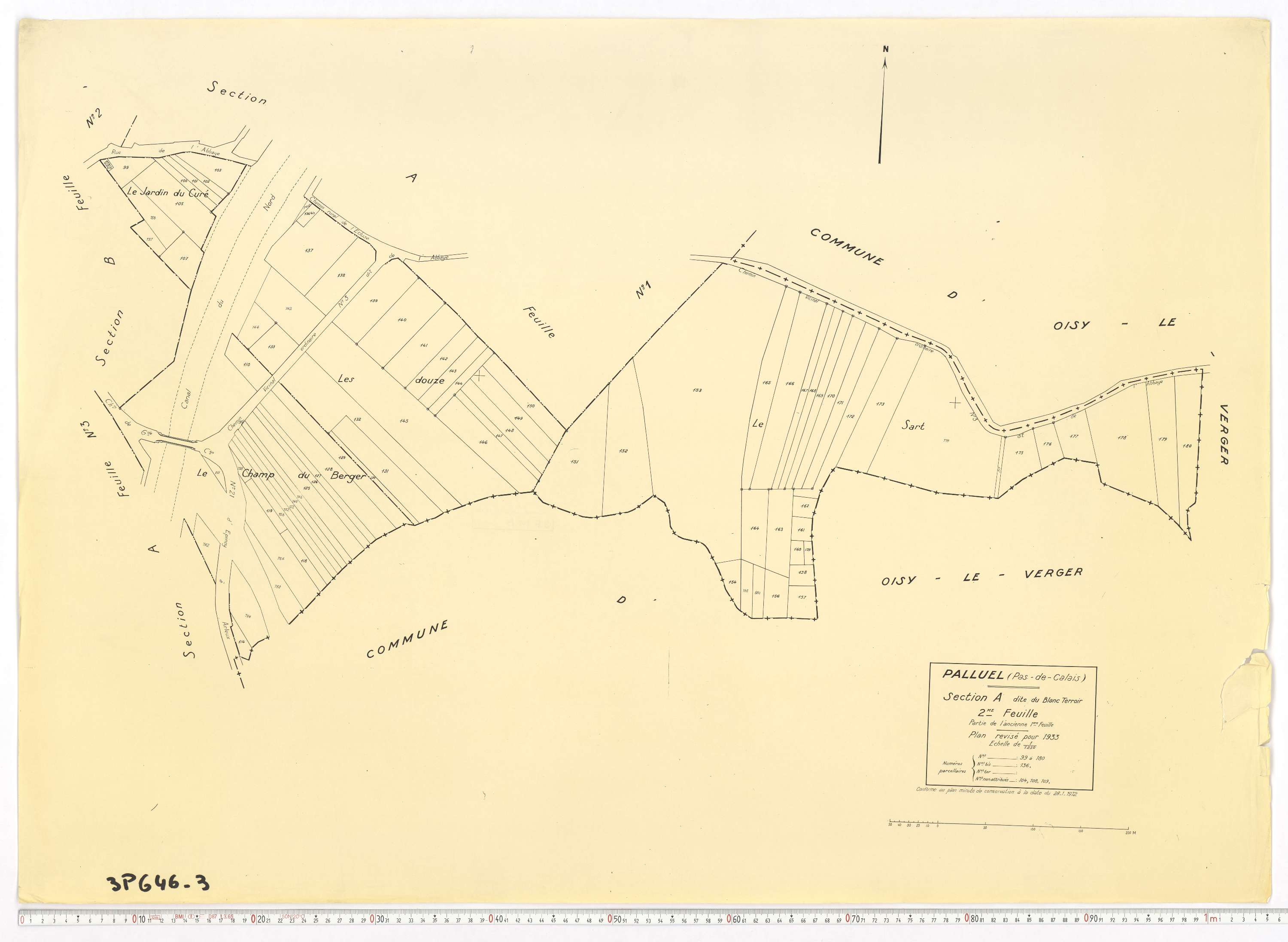 Palluel - Section A, feuille 2.