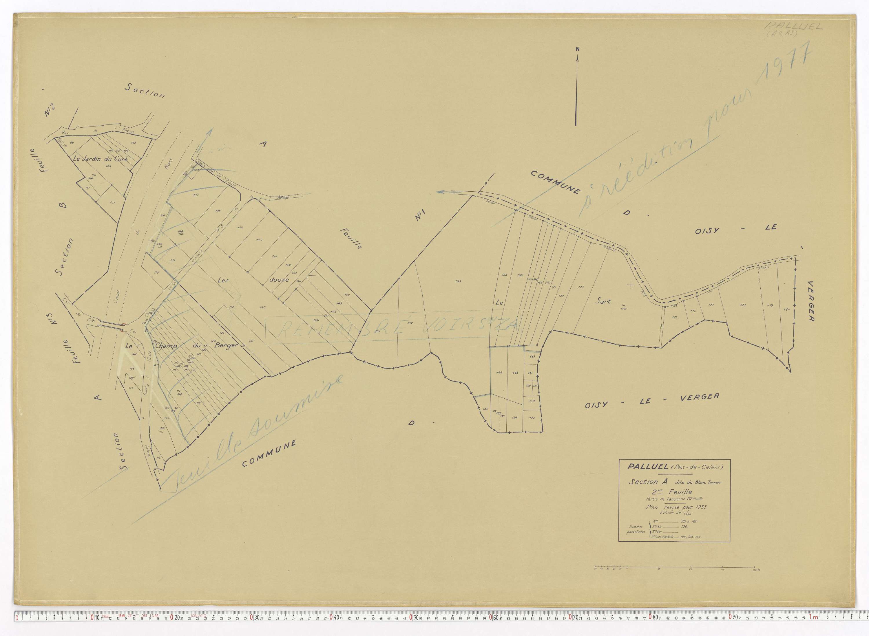 Palluel - Section A, feuille 2.