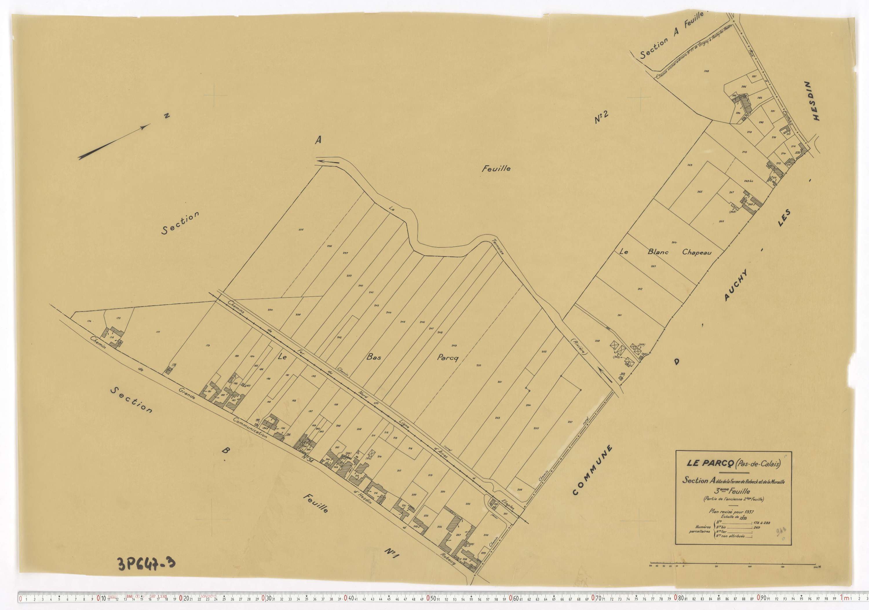 Le Parcq - Section A, feuille 3.