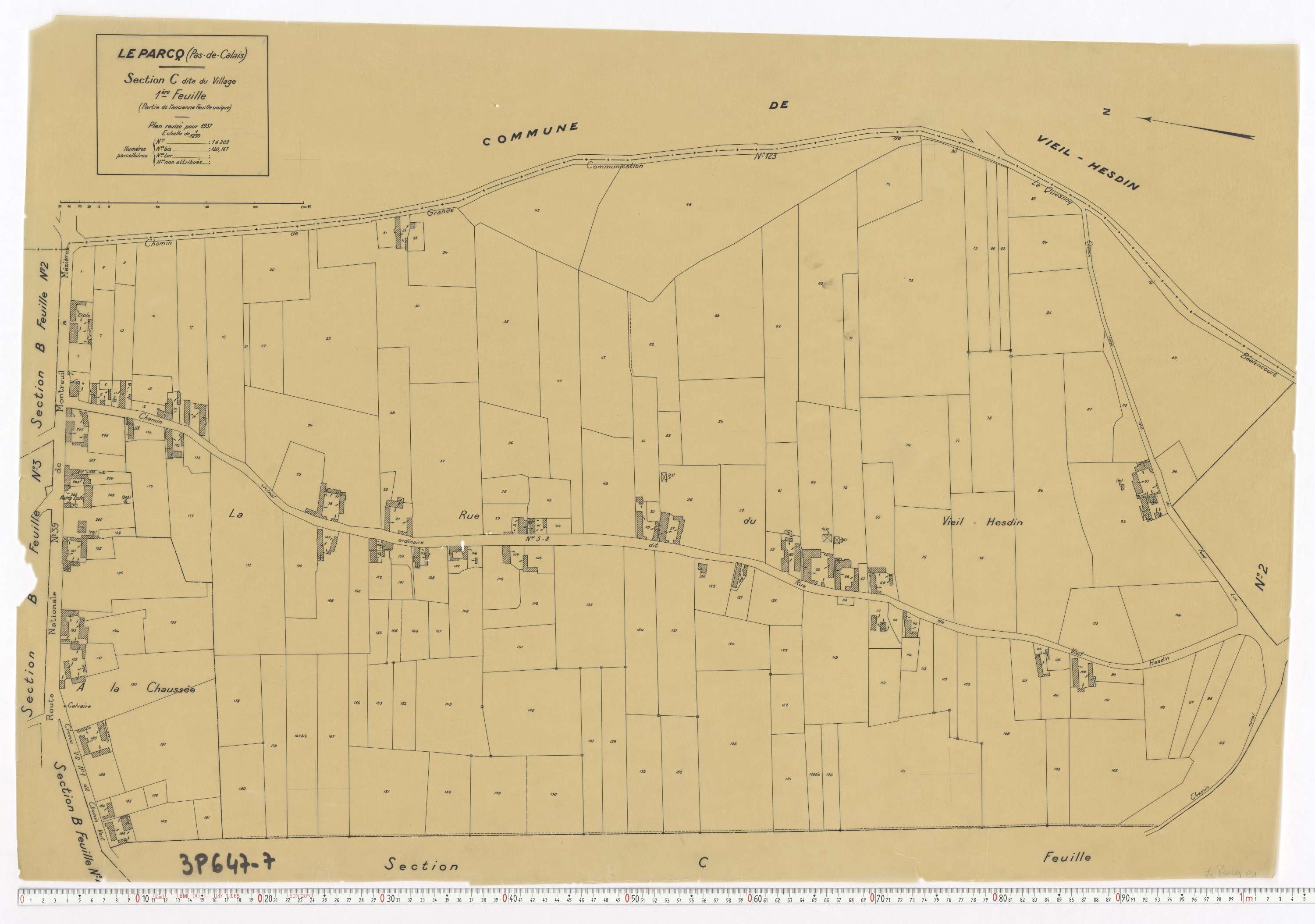 Le Parcq - Section C, feuille 1.