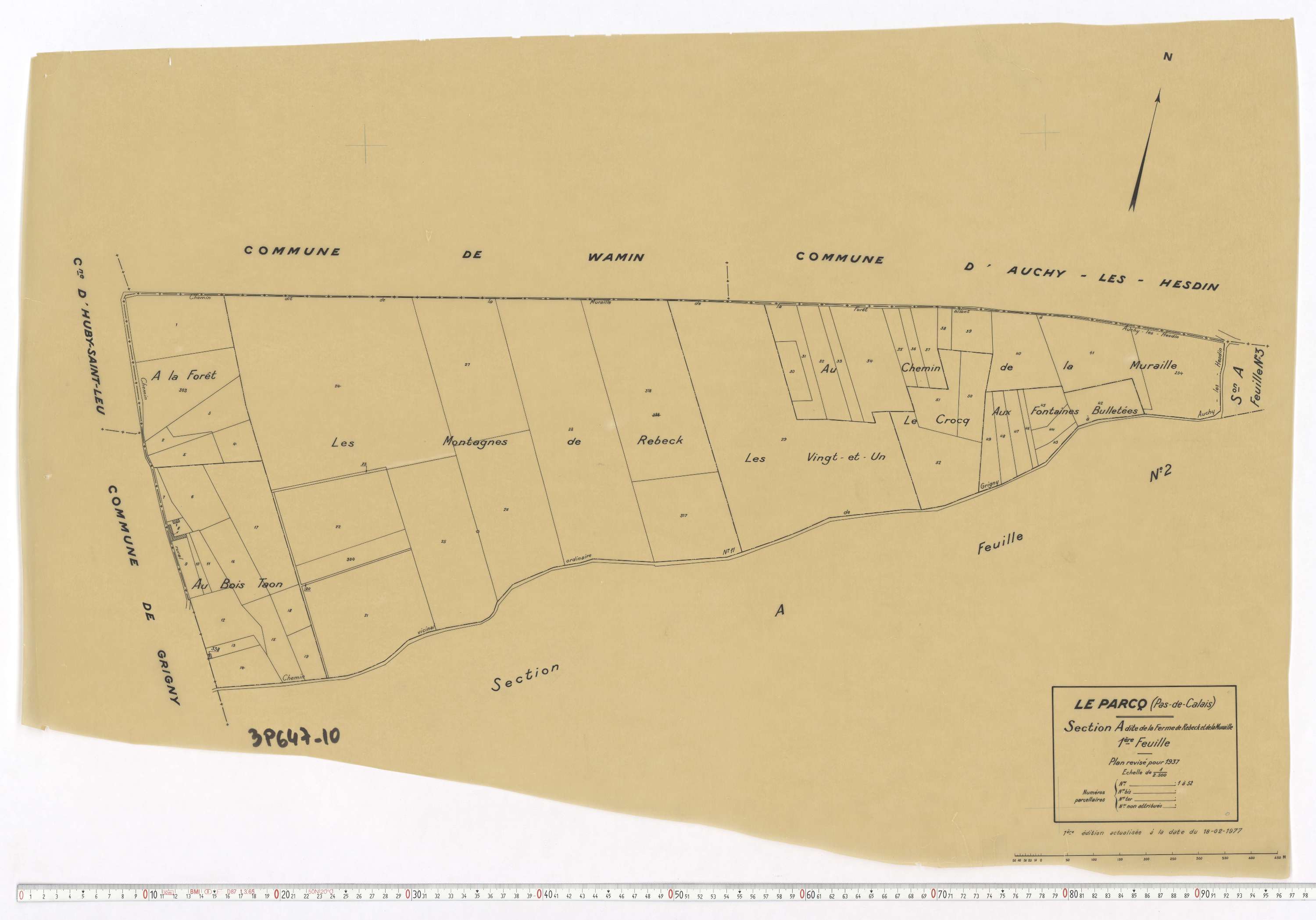 Le Parcq - Section A, feuille 1.