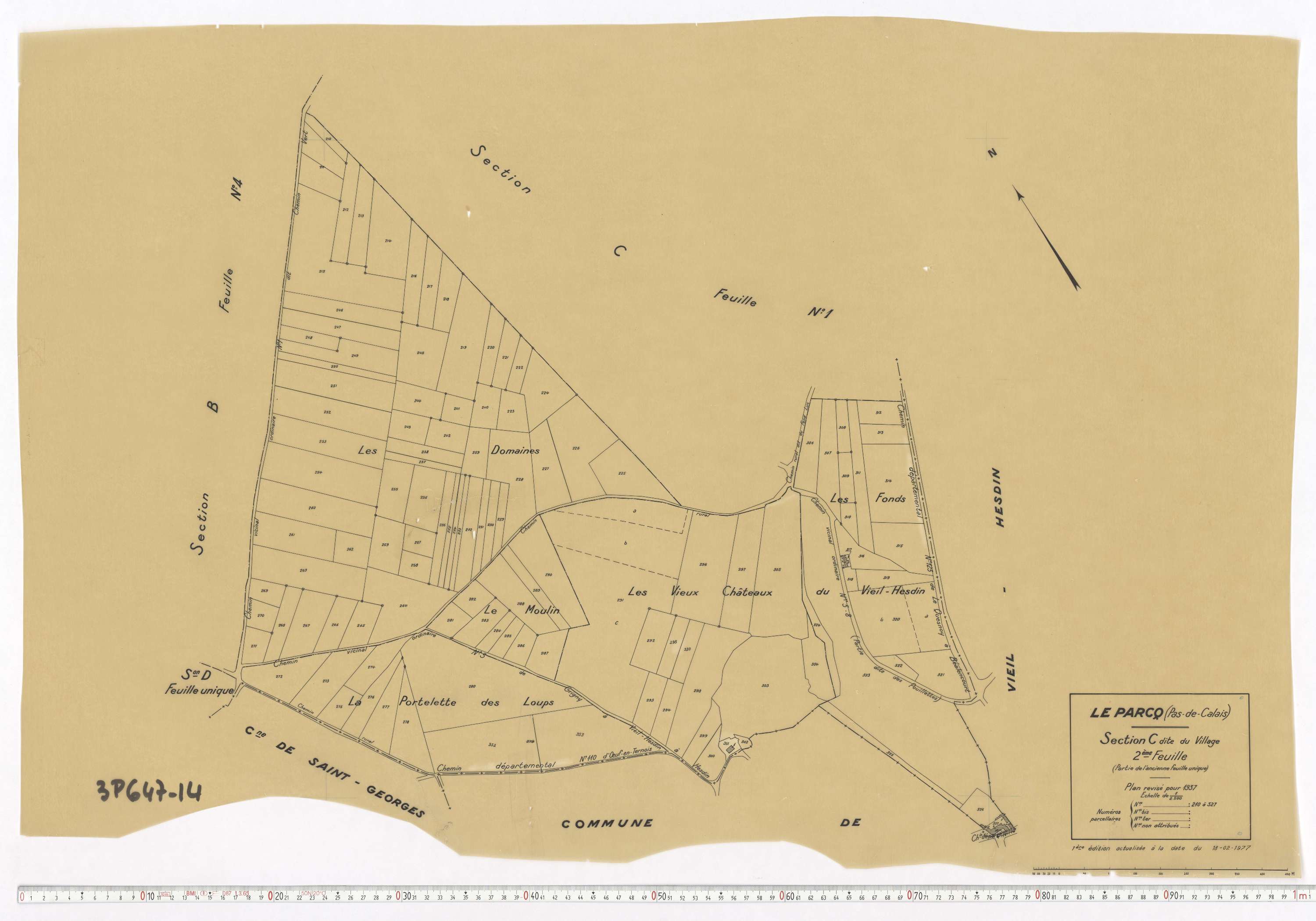 Le Parcq - Section C, feuille 2.