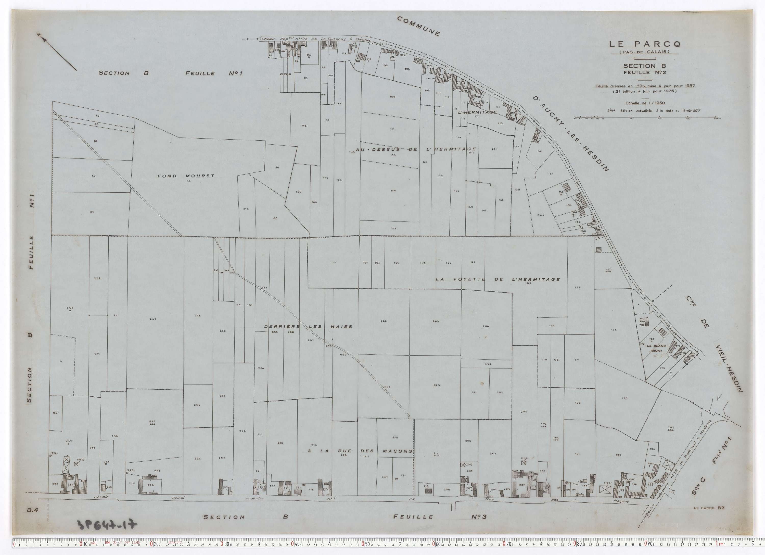 Le Parcq - Section B, feuille 2.