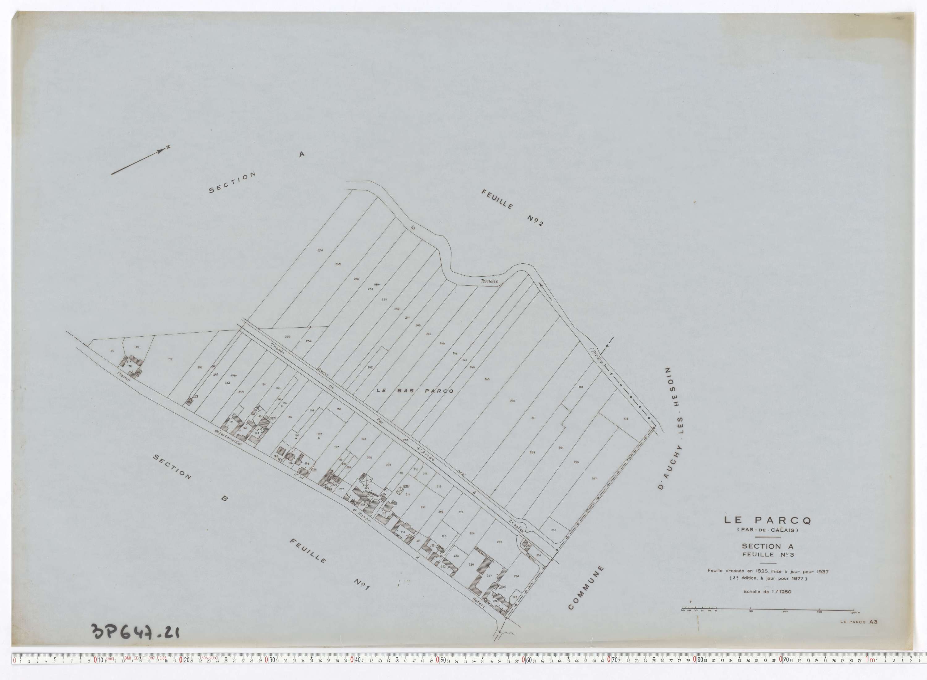 Le Parcq - Section A, feuille 3.