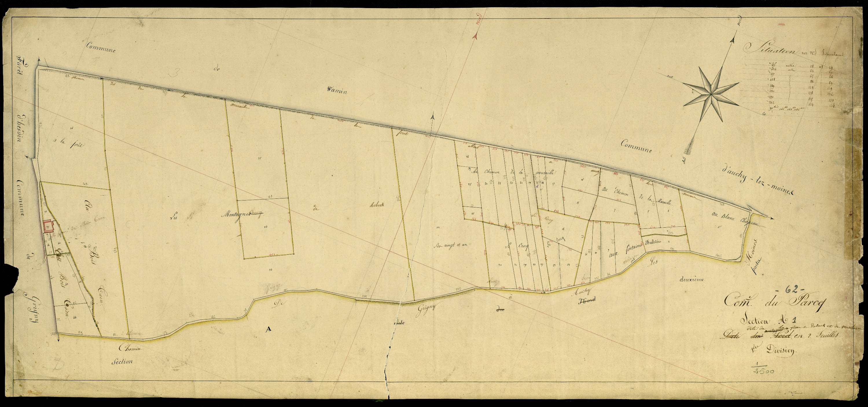Le Parcq - Section A, 1re feuille