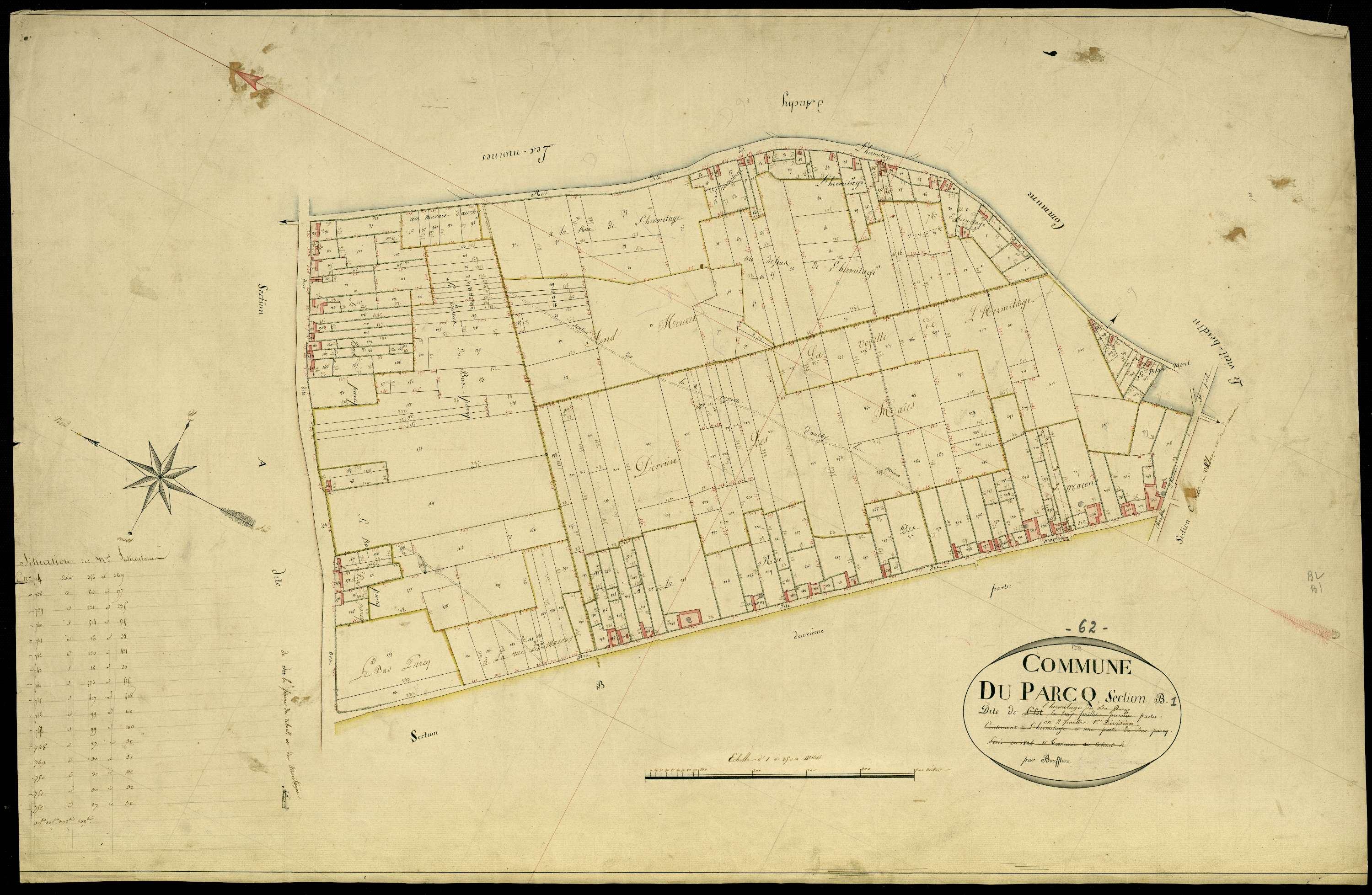 Le Parcq - Section B, 1re feuille