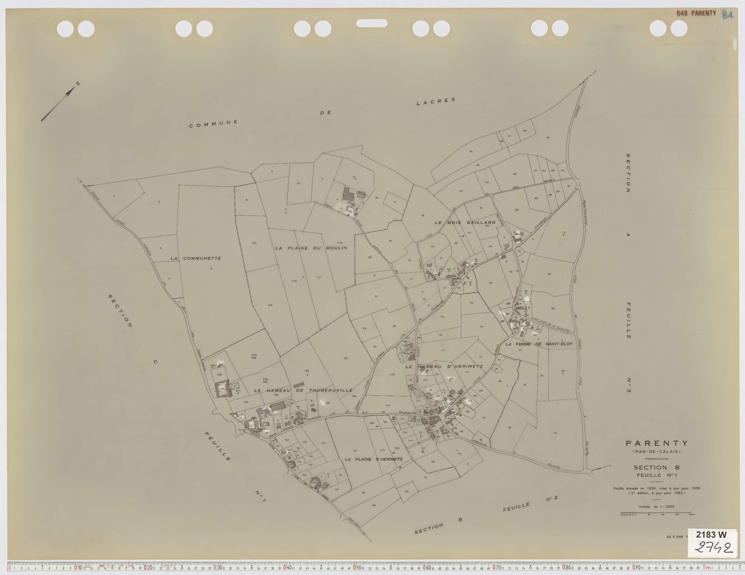 Parenty - Section B, feuille 1.