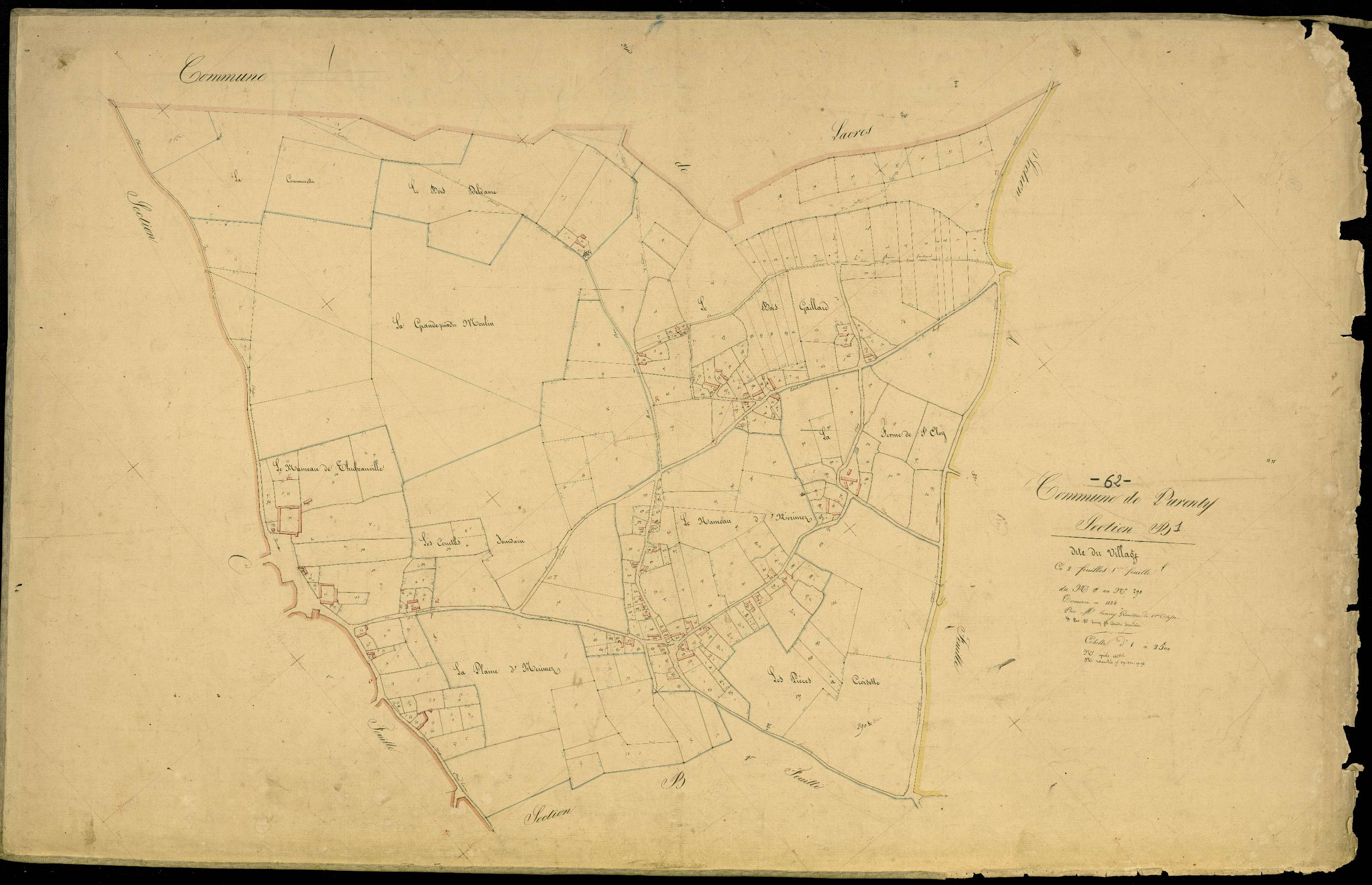 Parenty - Section B, 1re feuille