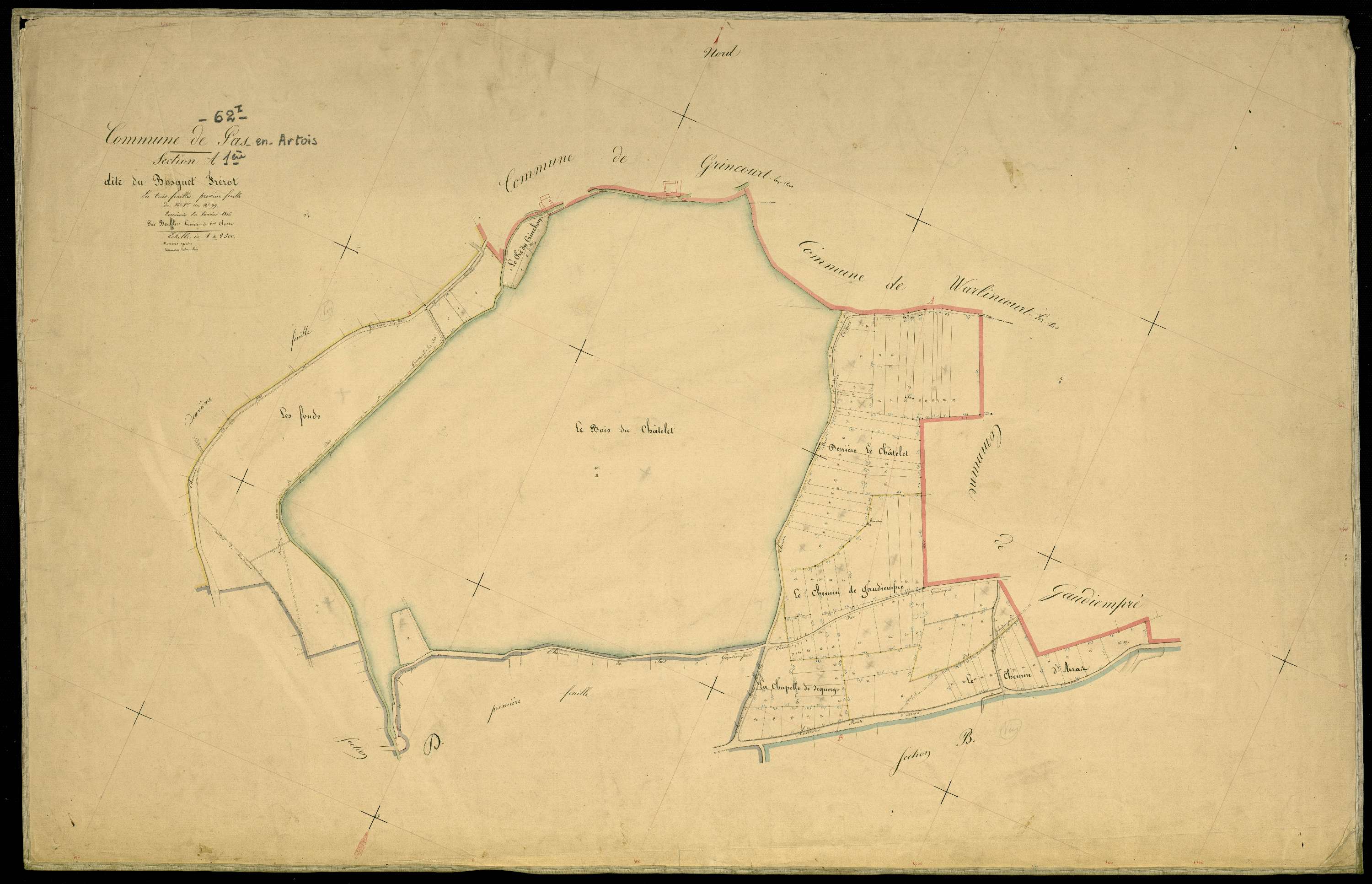 Pas-en-Artois - Section A, 1re feuille