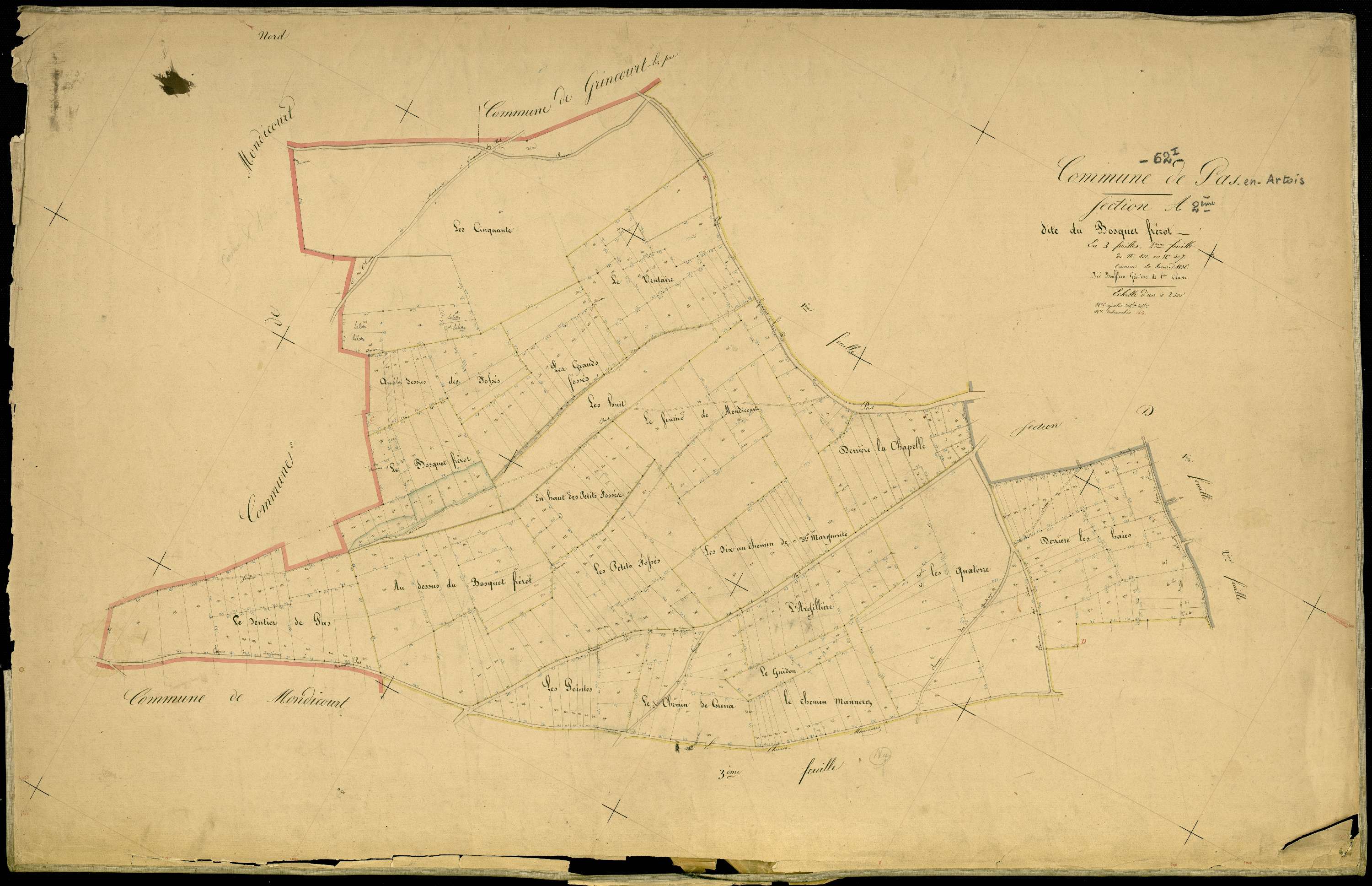 Pas-en-Artois - Section A, 2e feuille