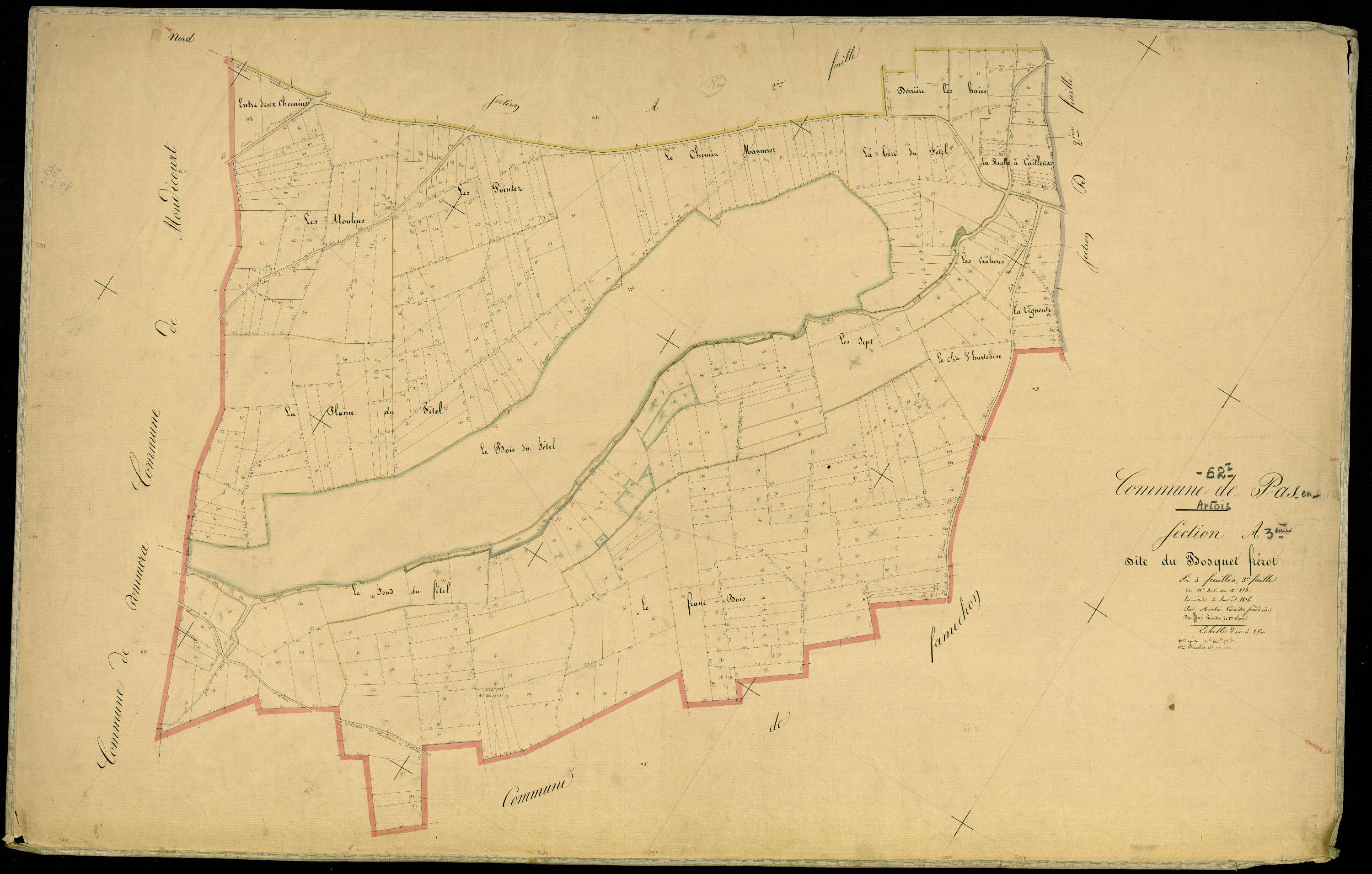 Pas-en-Artois - Section A, 3e feuille