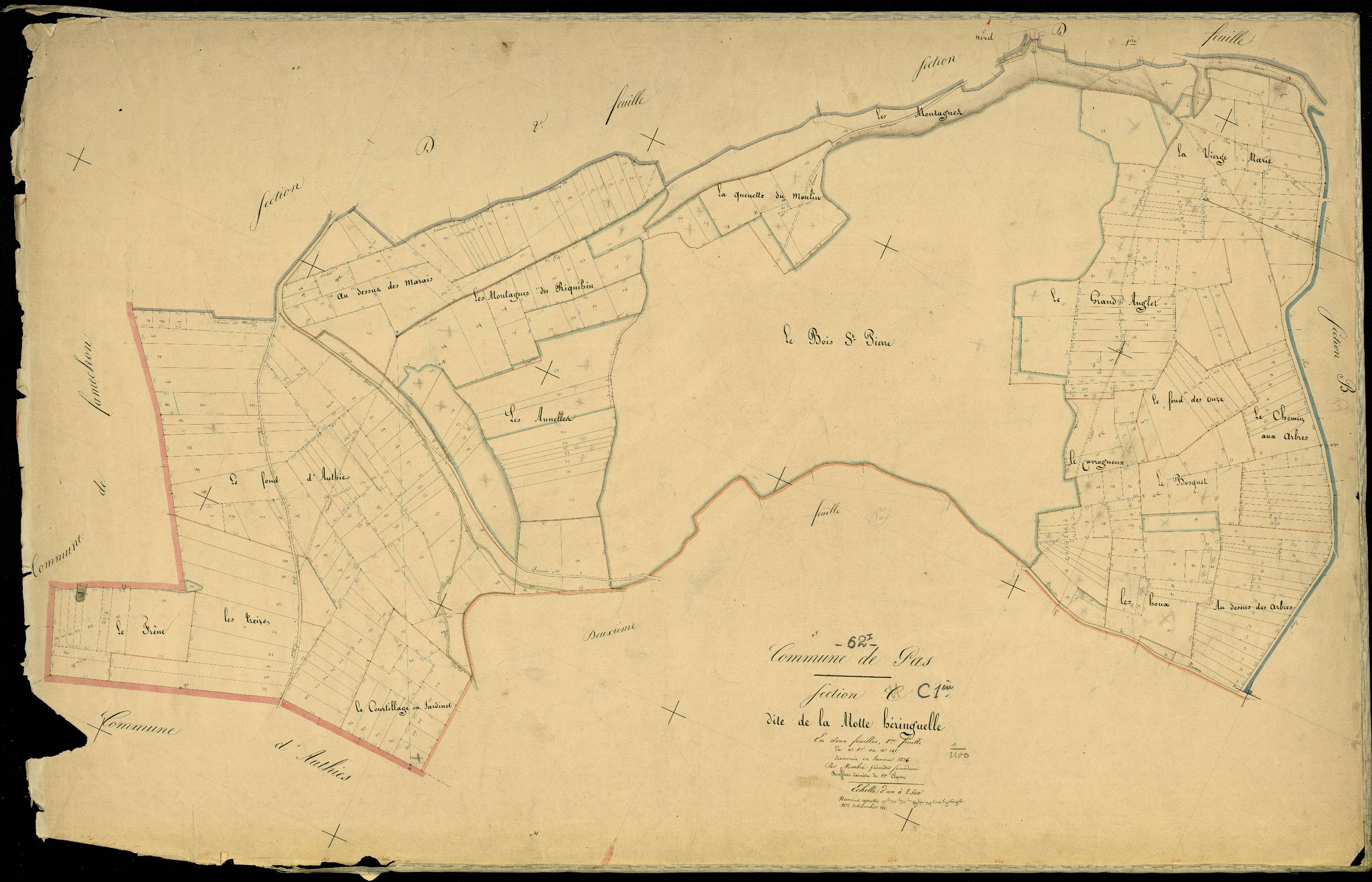 Pas-en-Artois - Section C, 1re feuille