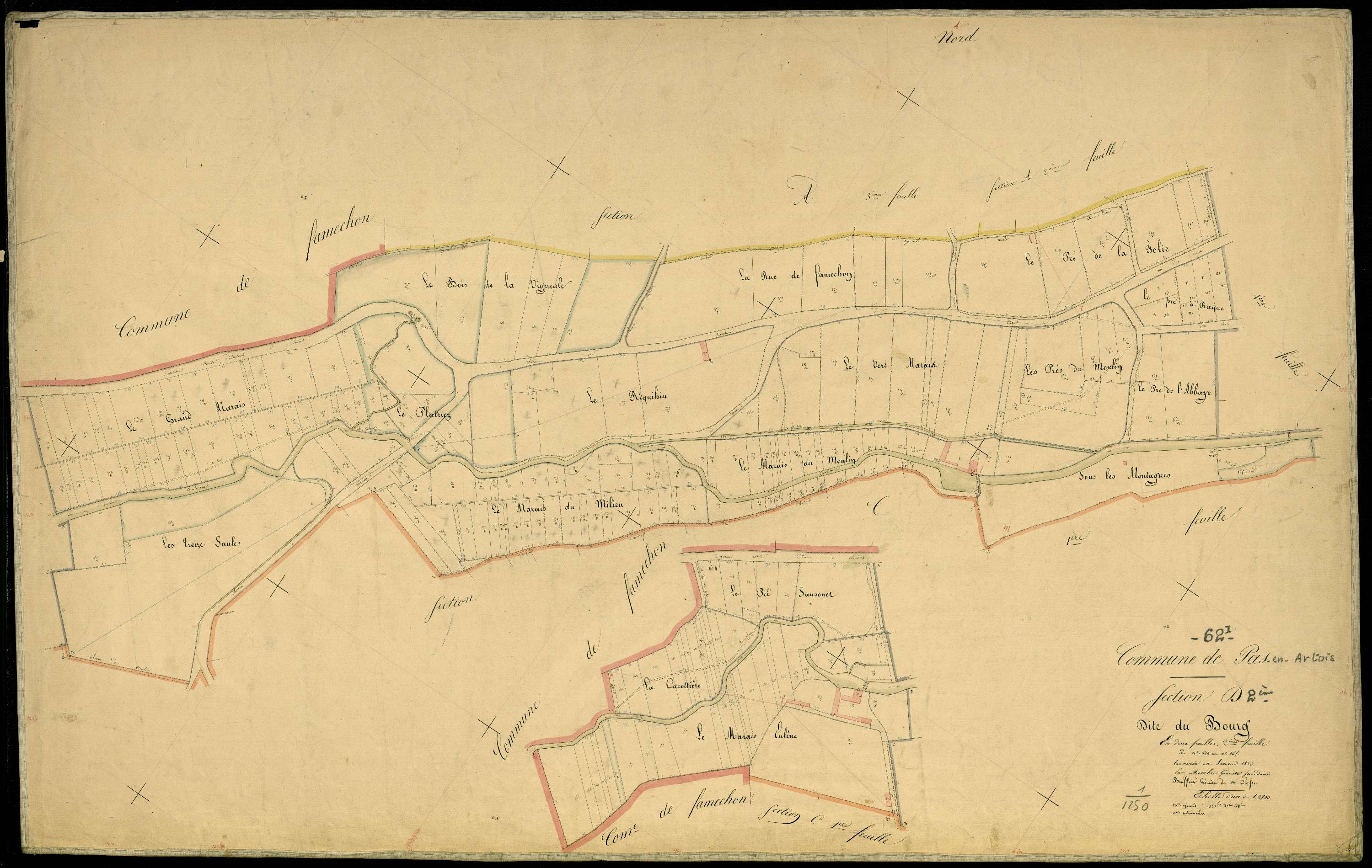 Pas-en-Artois - Section D, 2e feuille