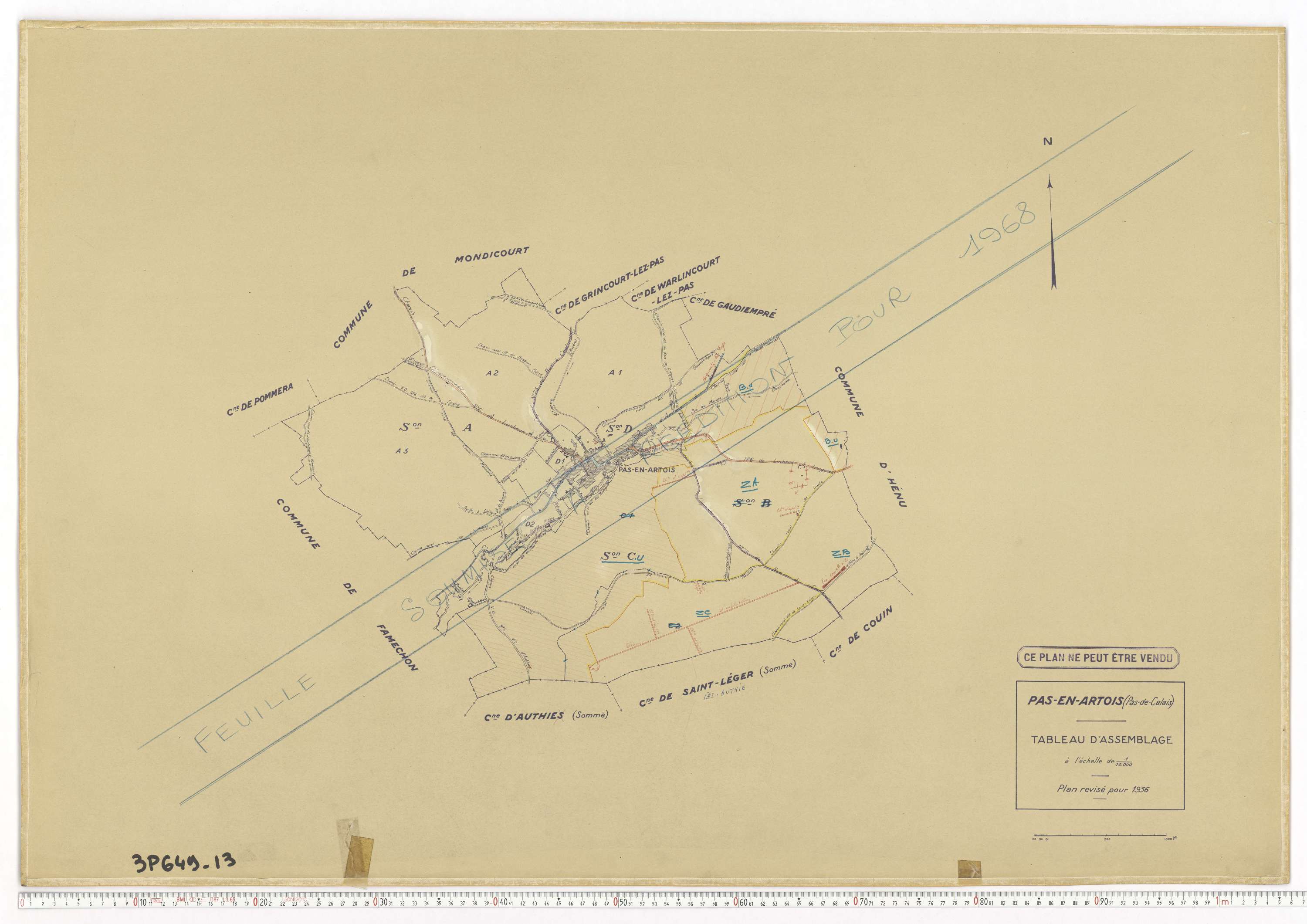 Pas-en-Artois - Tableau d'assemblage.