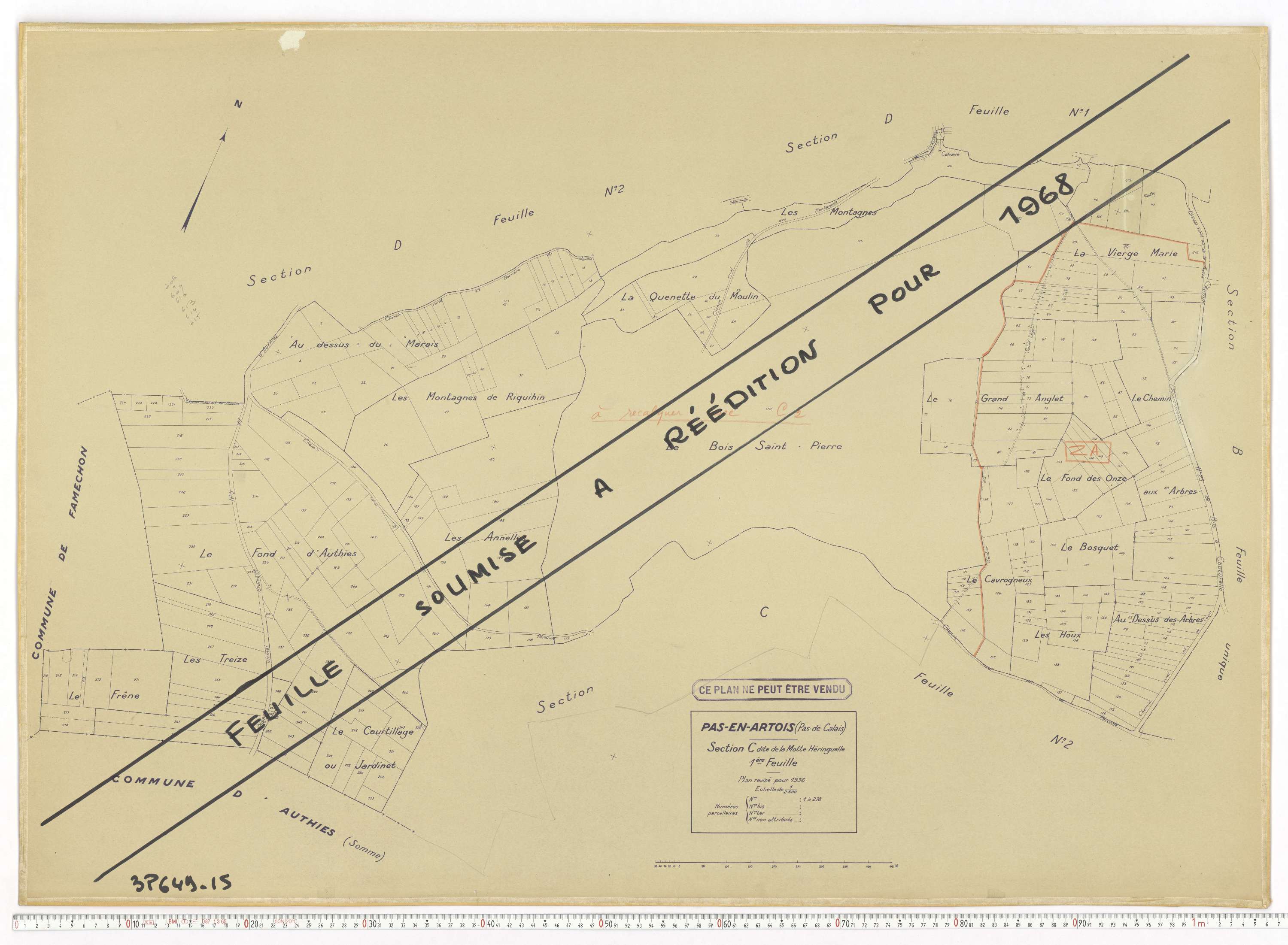 Pas-en-Artois - Section C, feuille 1.