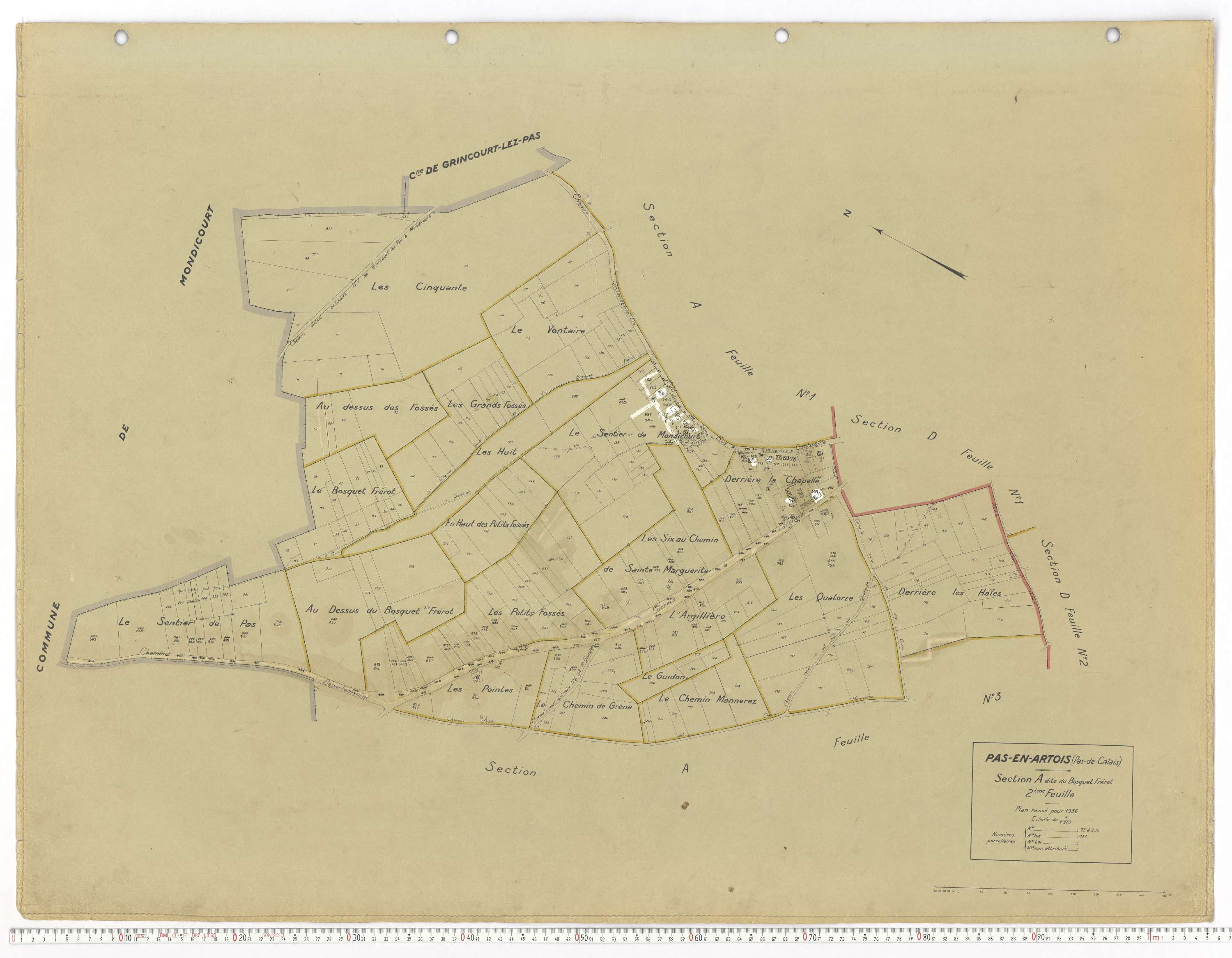Pas-en-Artois - Section A, feuille 2.