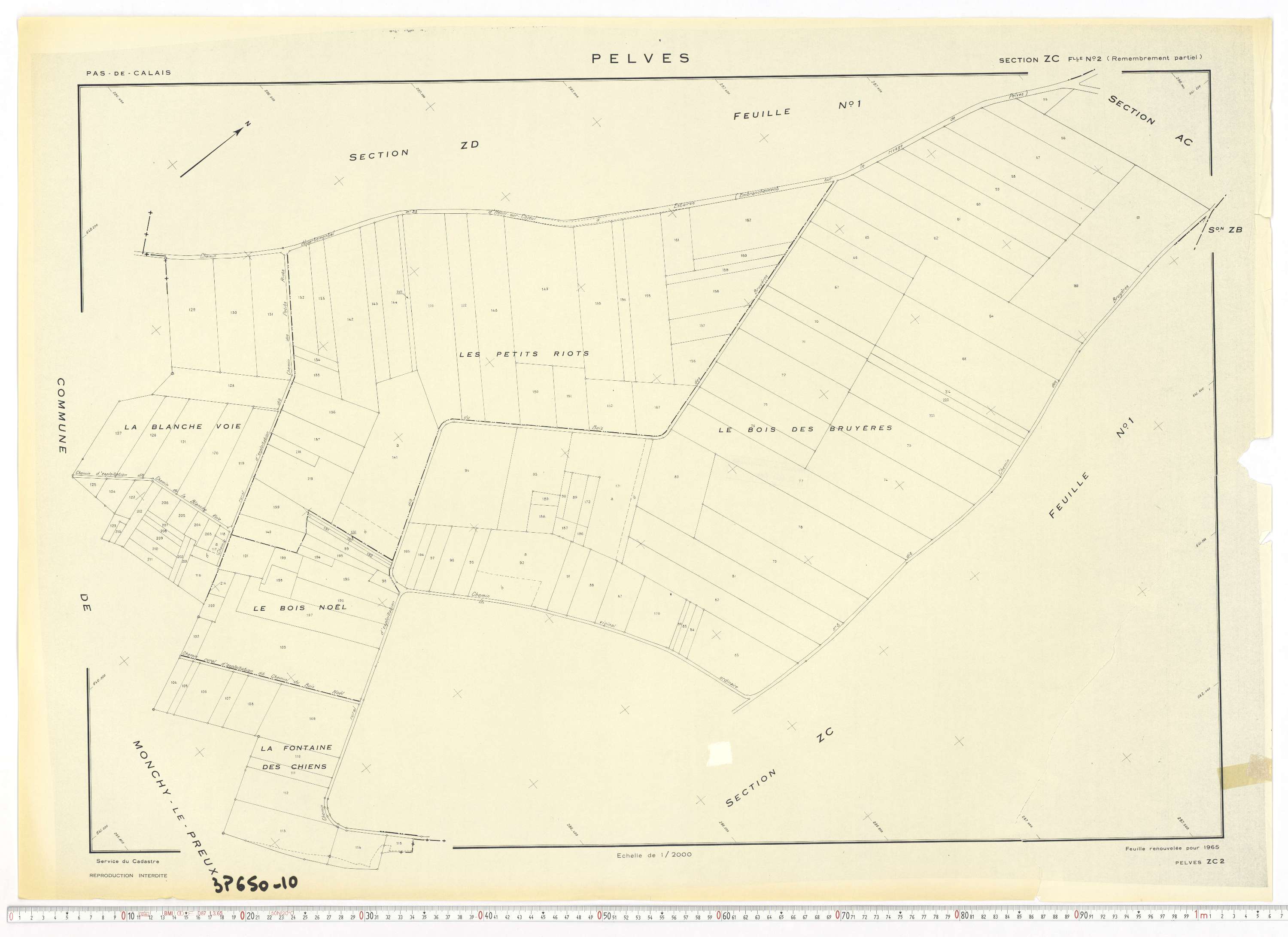 Pelves - Section ZC, feuille 2.