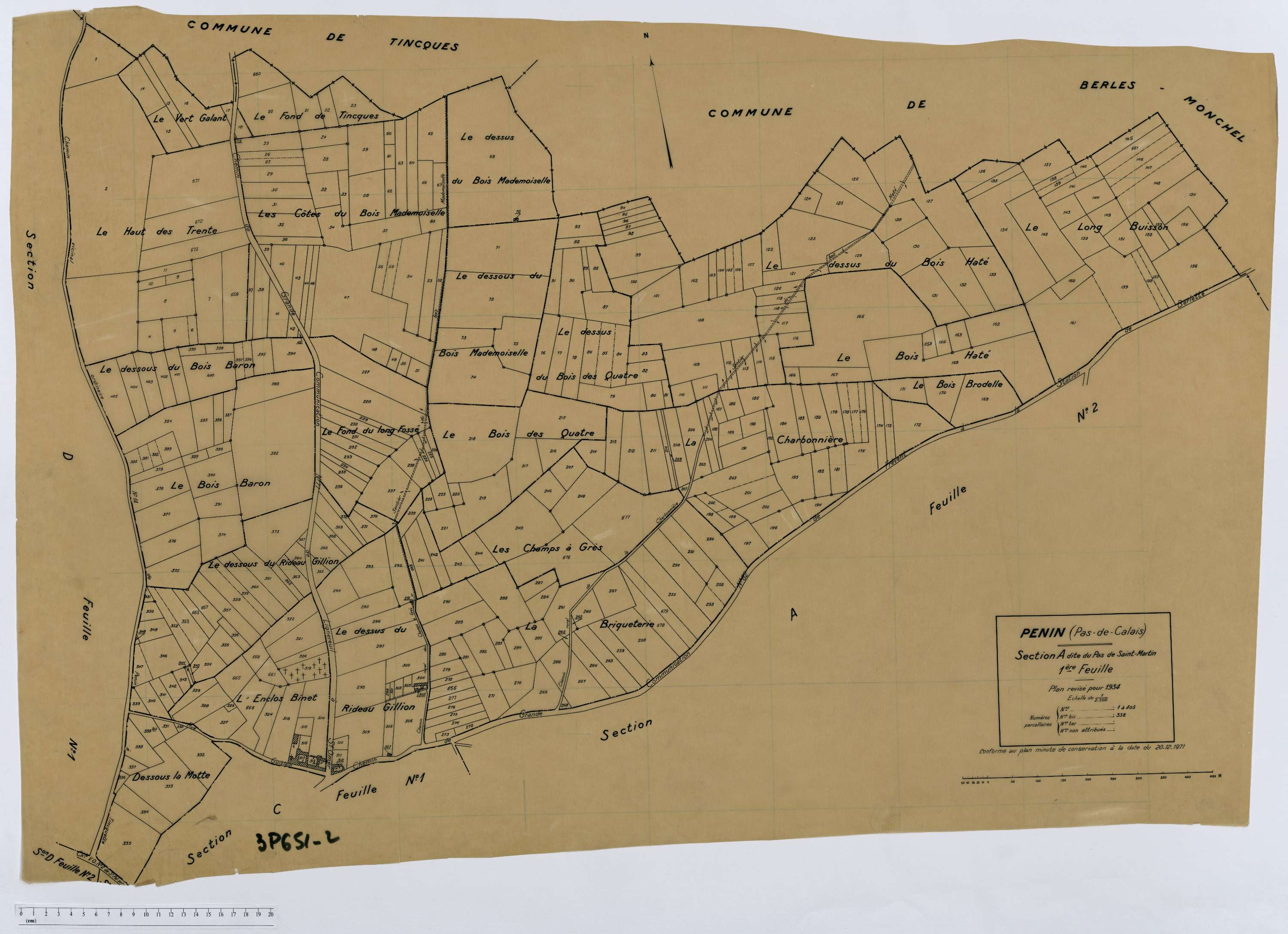 Penin - Section A, feuille 1.