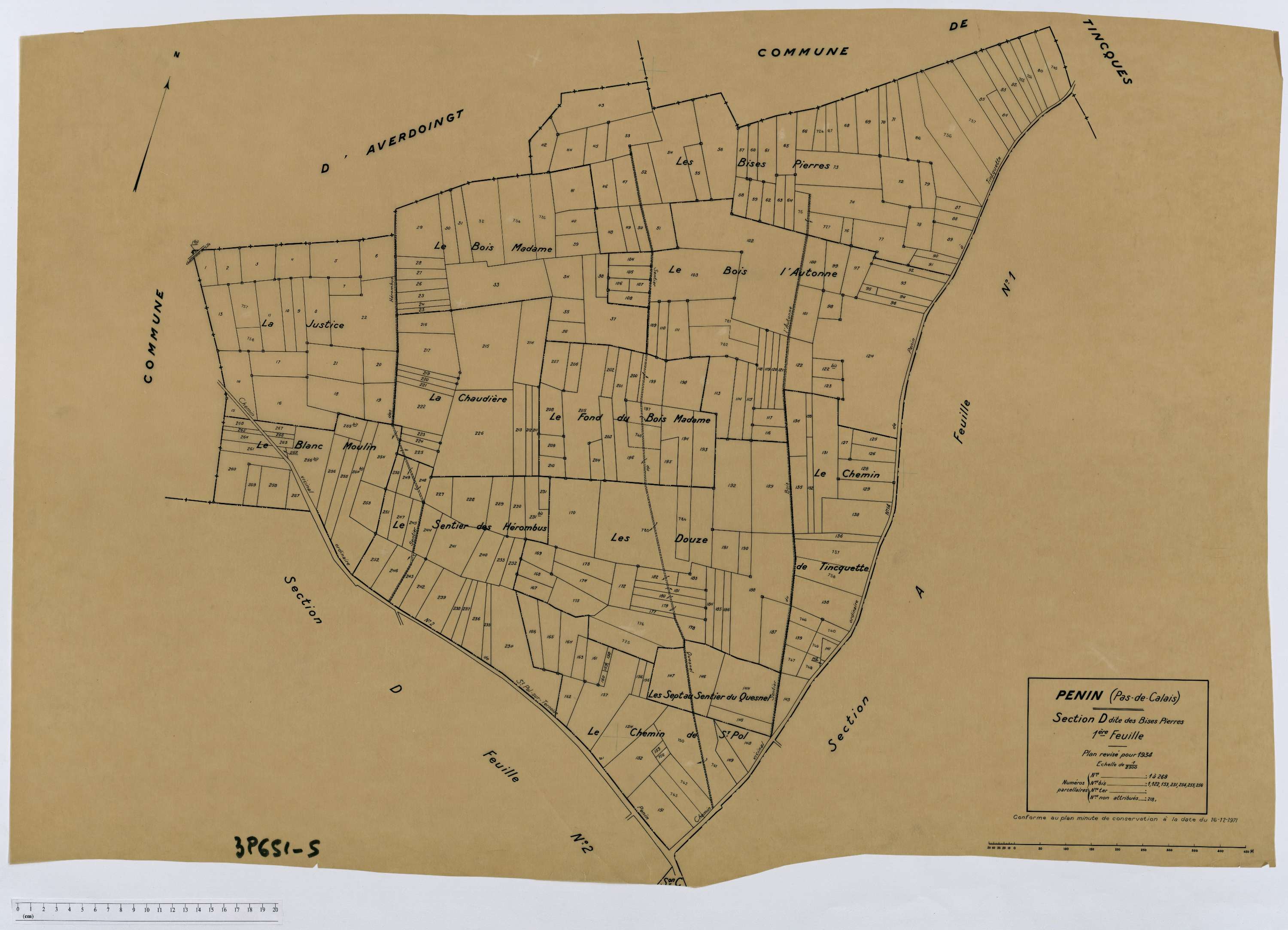 Penin - Section D, feuille 1.