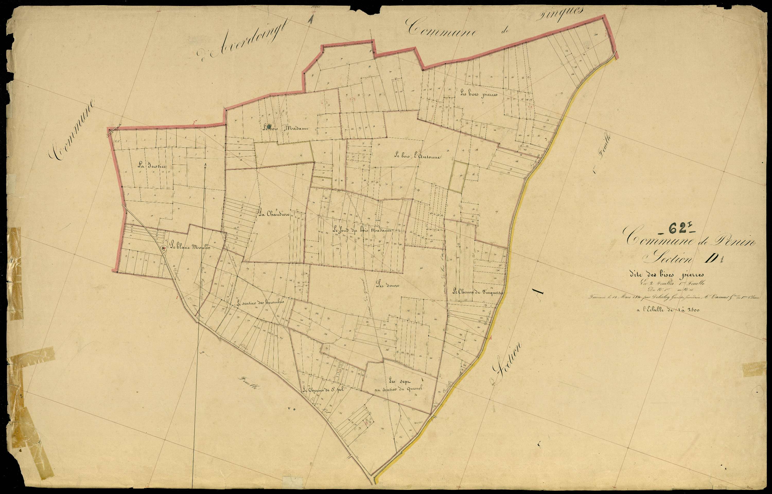 Penin - Section D, 1re feuille