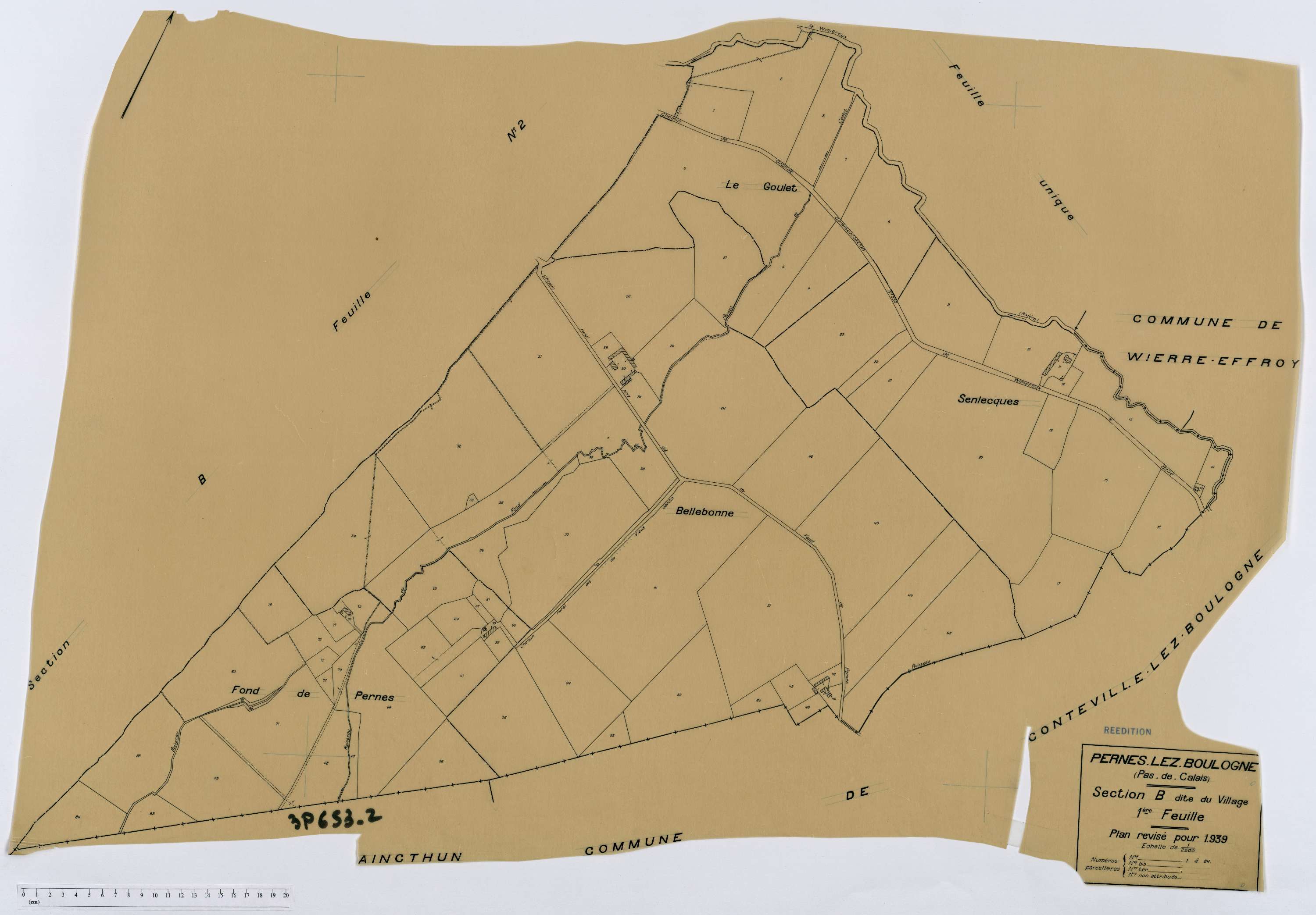 Pernes - Section B, feuille 1.