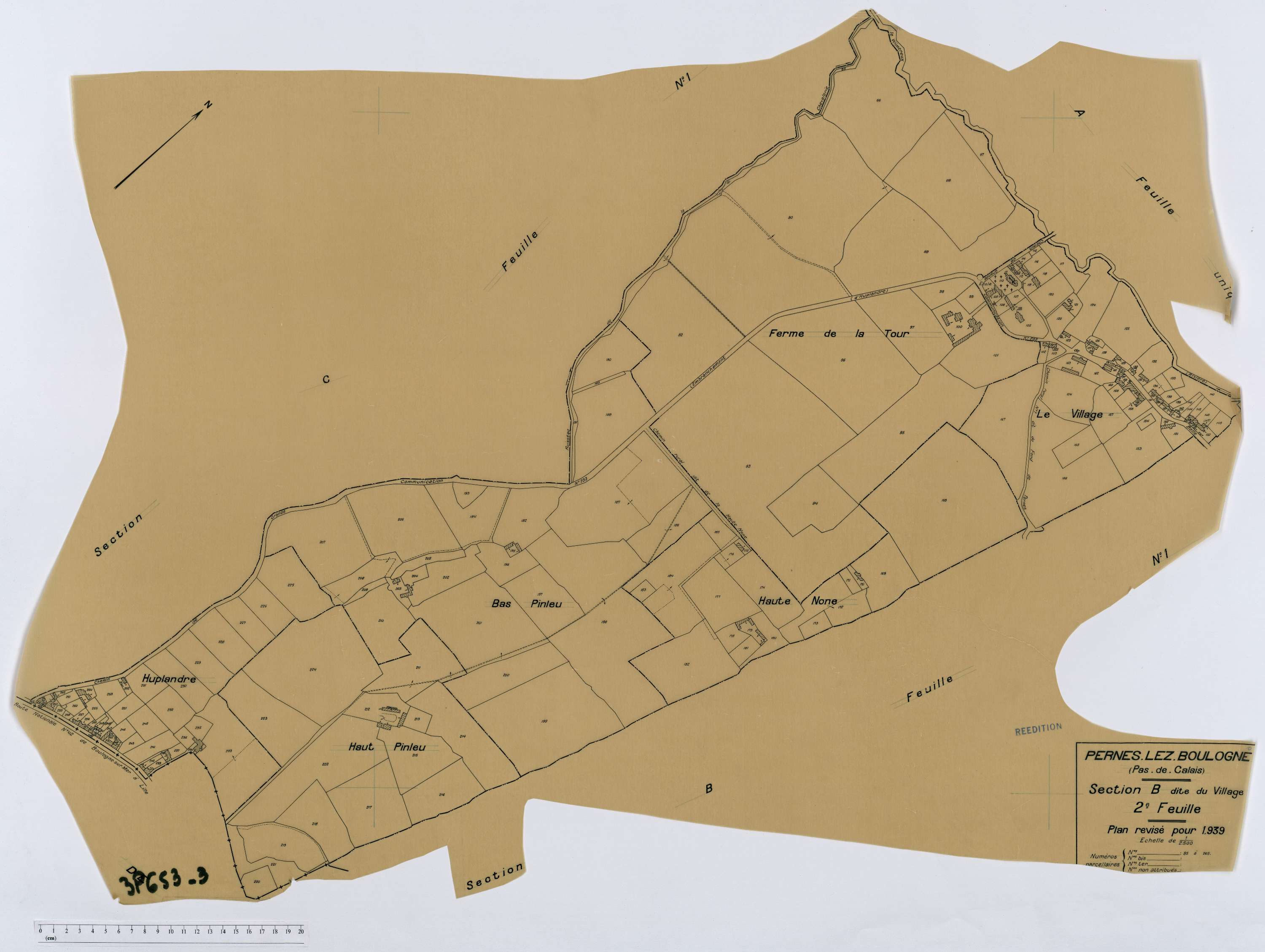 Pernes - Section B, feuille 2.