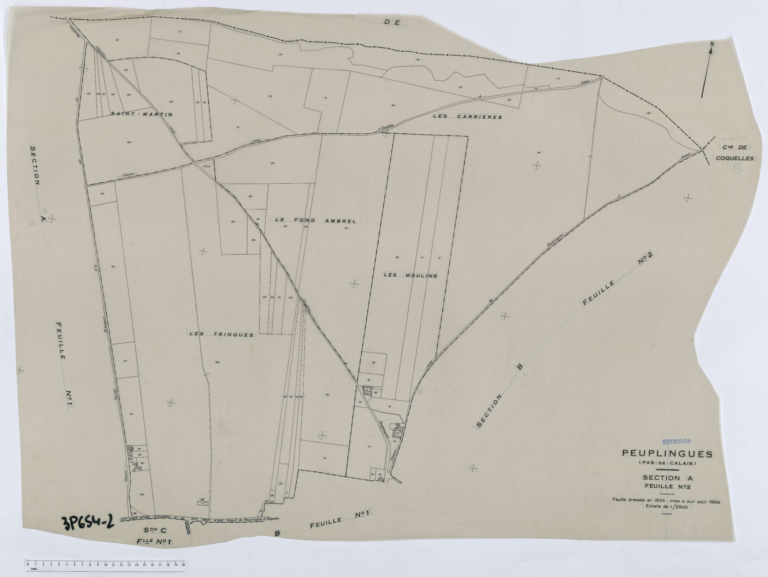 Peuplingues - Section A, feuille 2.