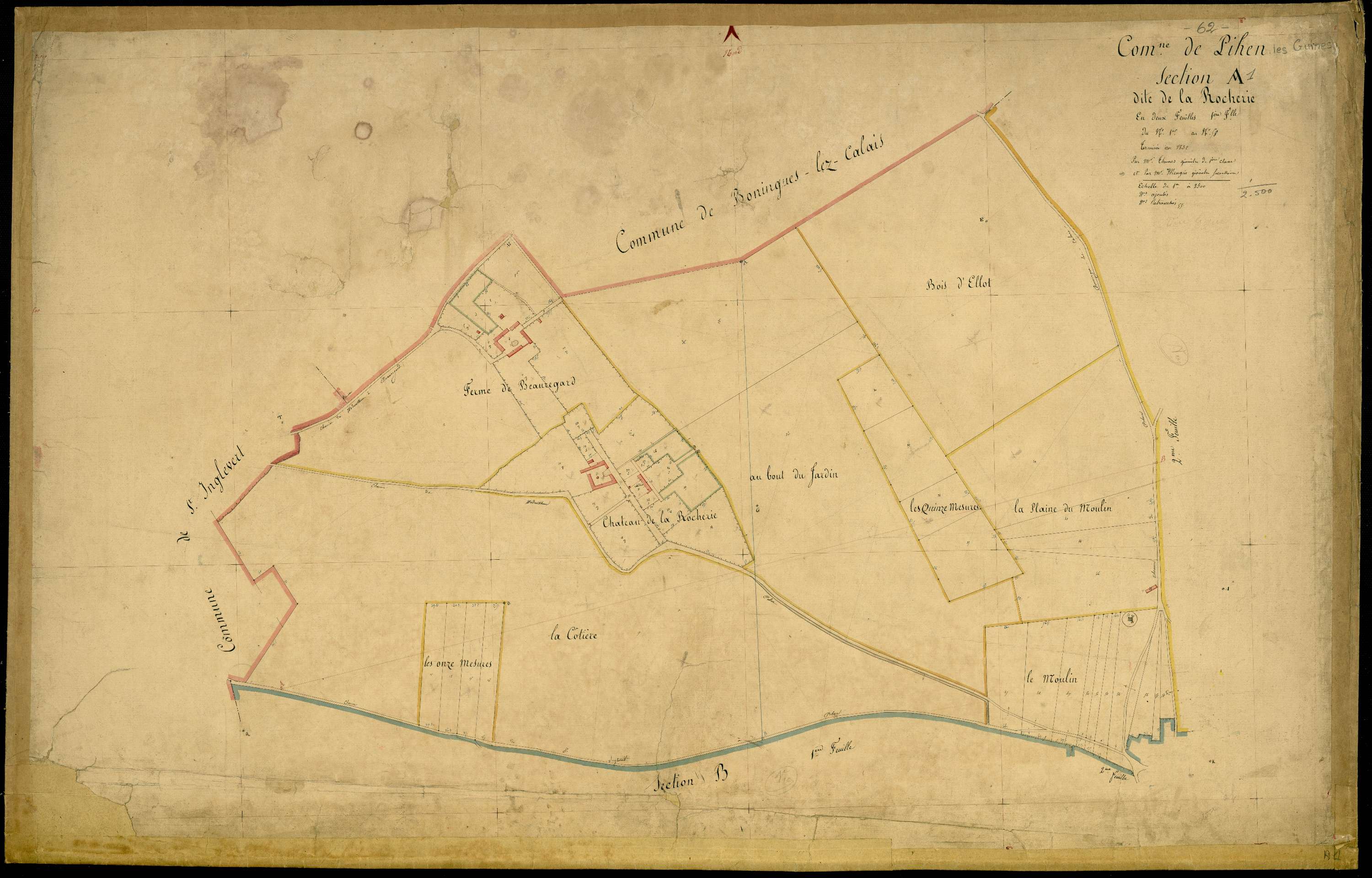 Pihen-lès-Guînes - Section A, 1re feuille
