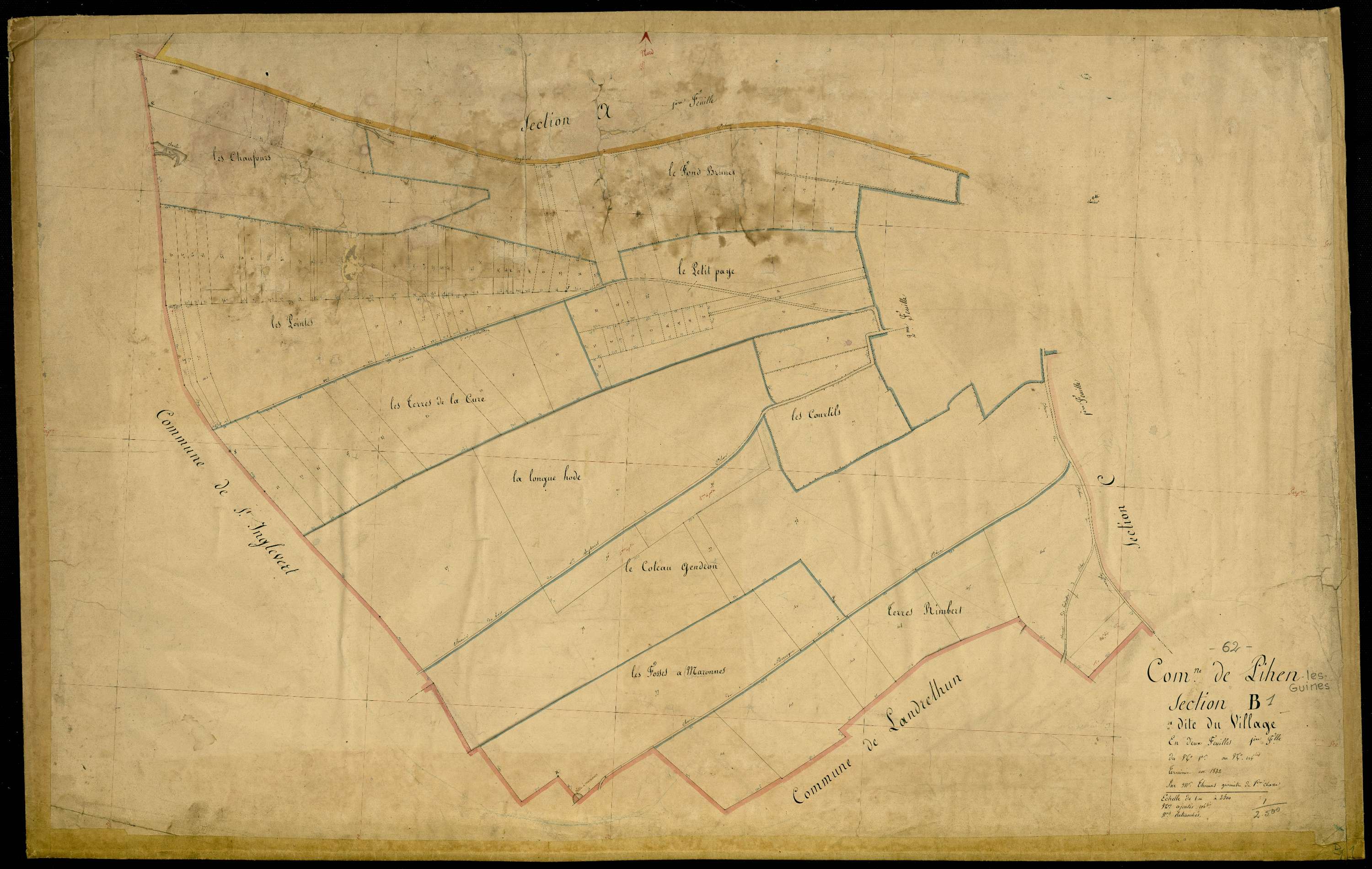 Pihen-lès-Guînes - Section B, 1re feuille