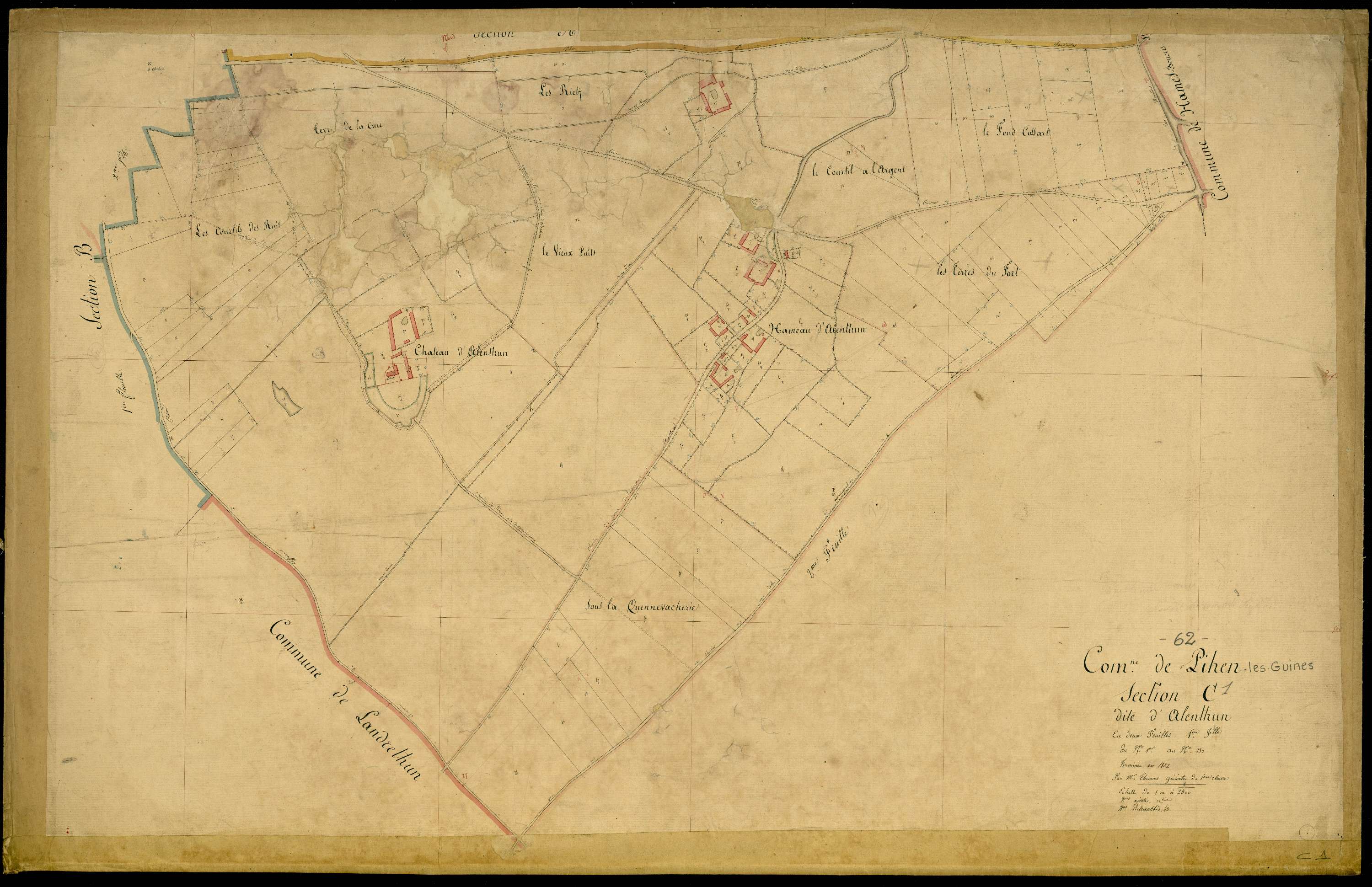 Pihen-lès-Guînes - Section C, 1re feuille