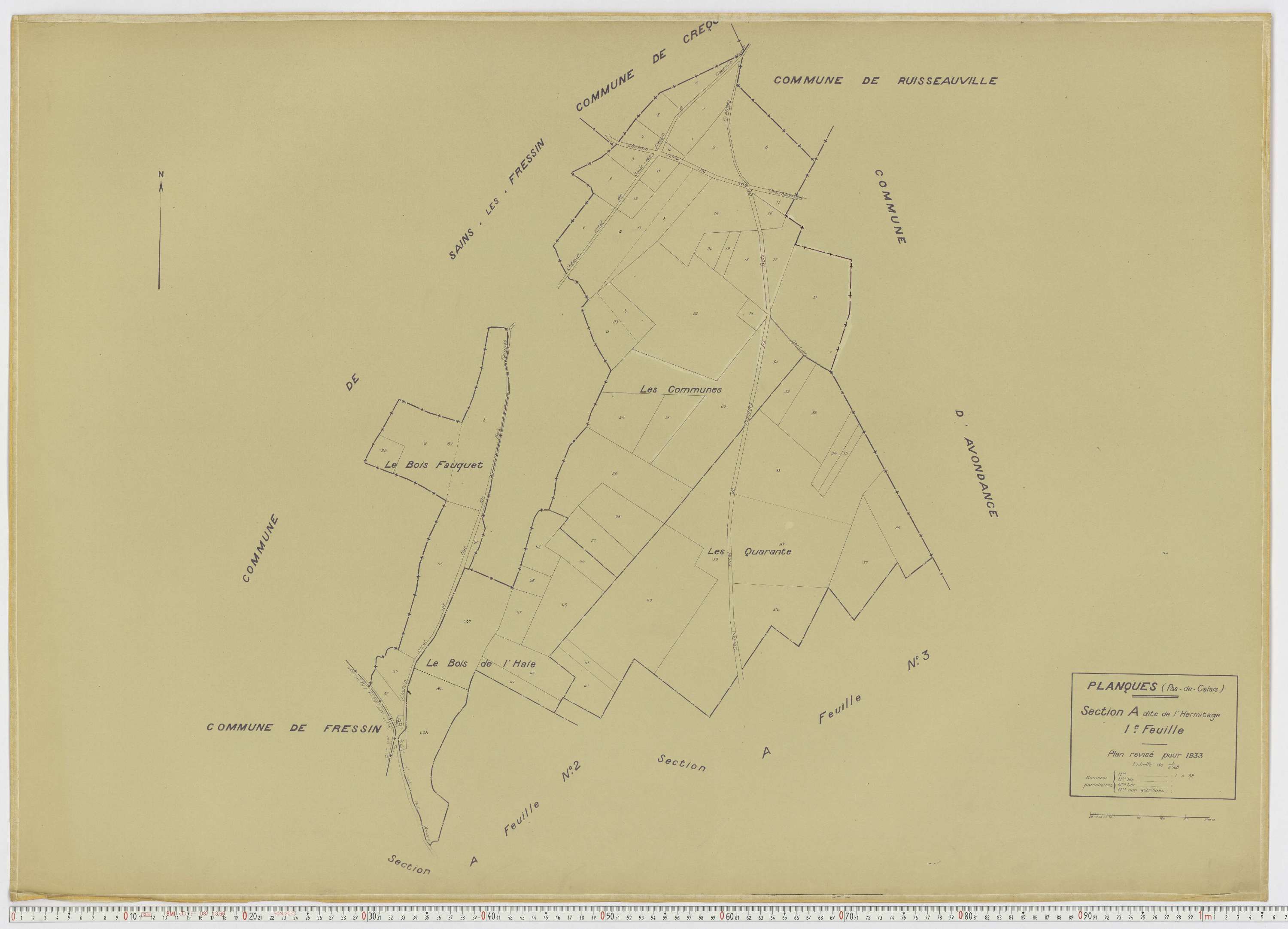 Planques - Section A, feuille 1.