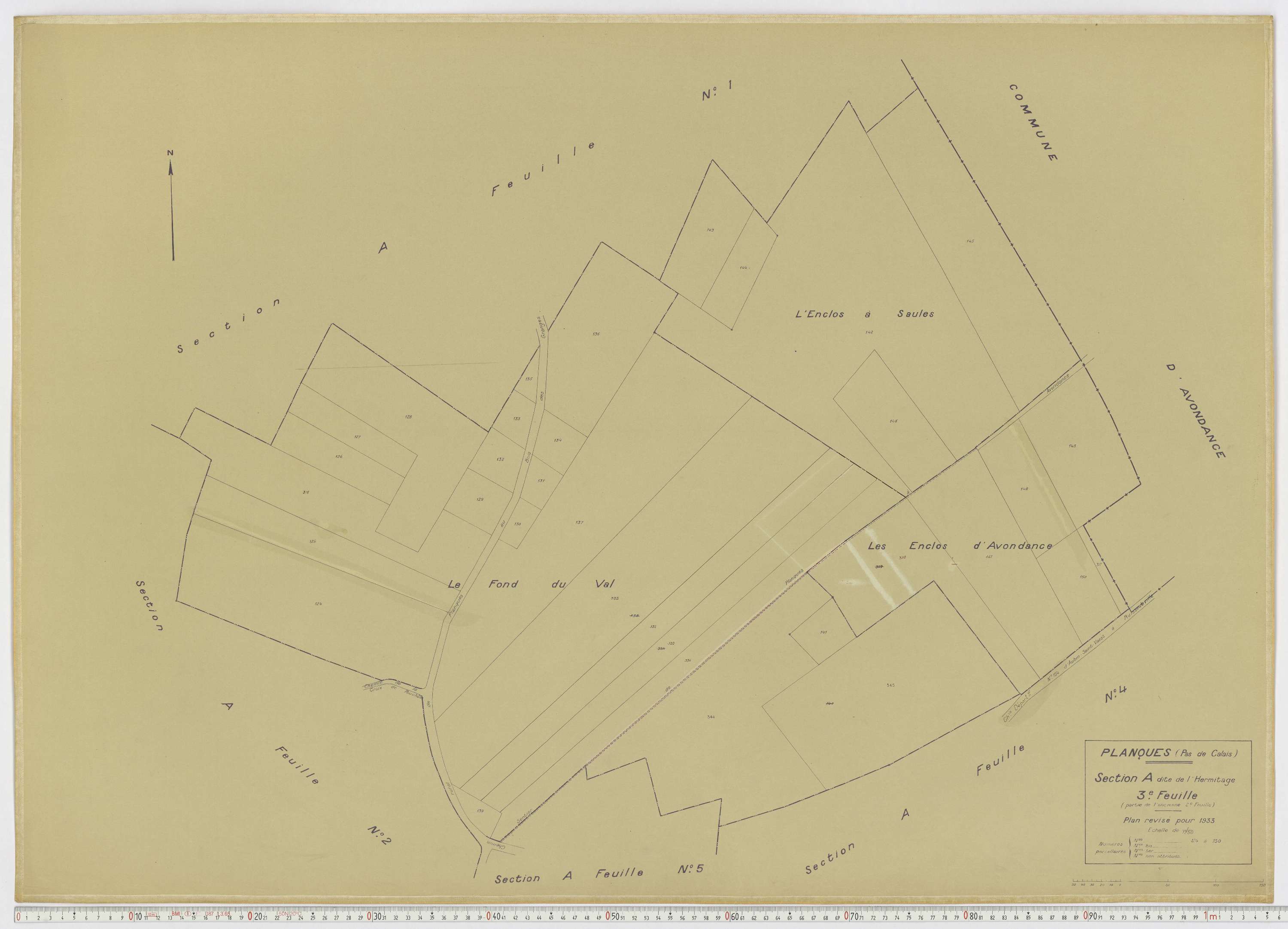 Planques - Section A, feuille 3.