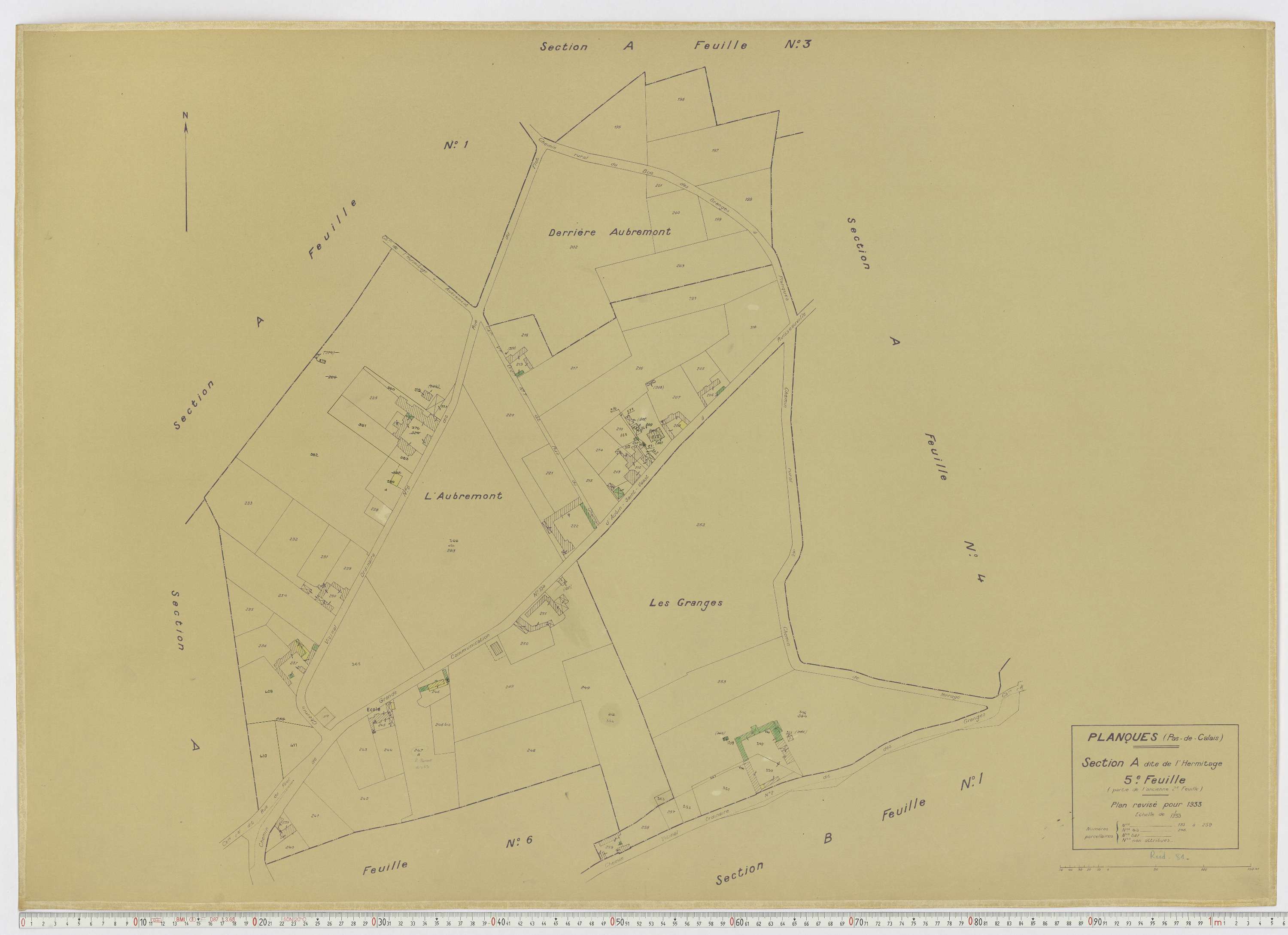 Planques - Section A, feuille 5.
