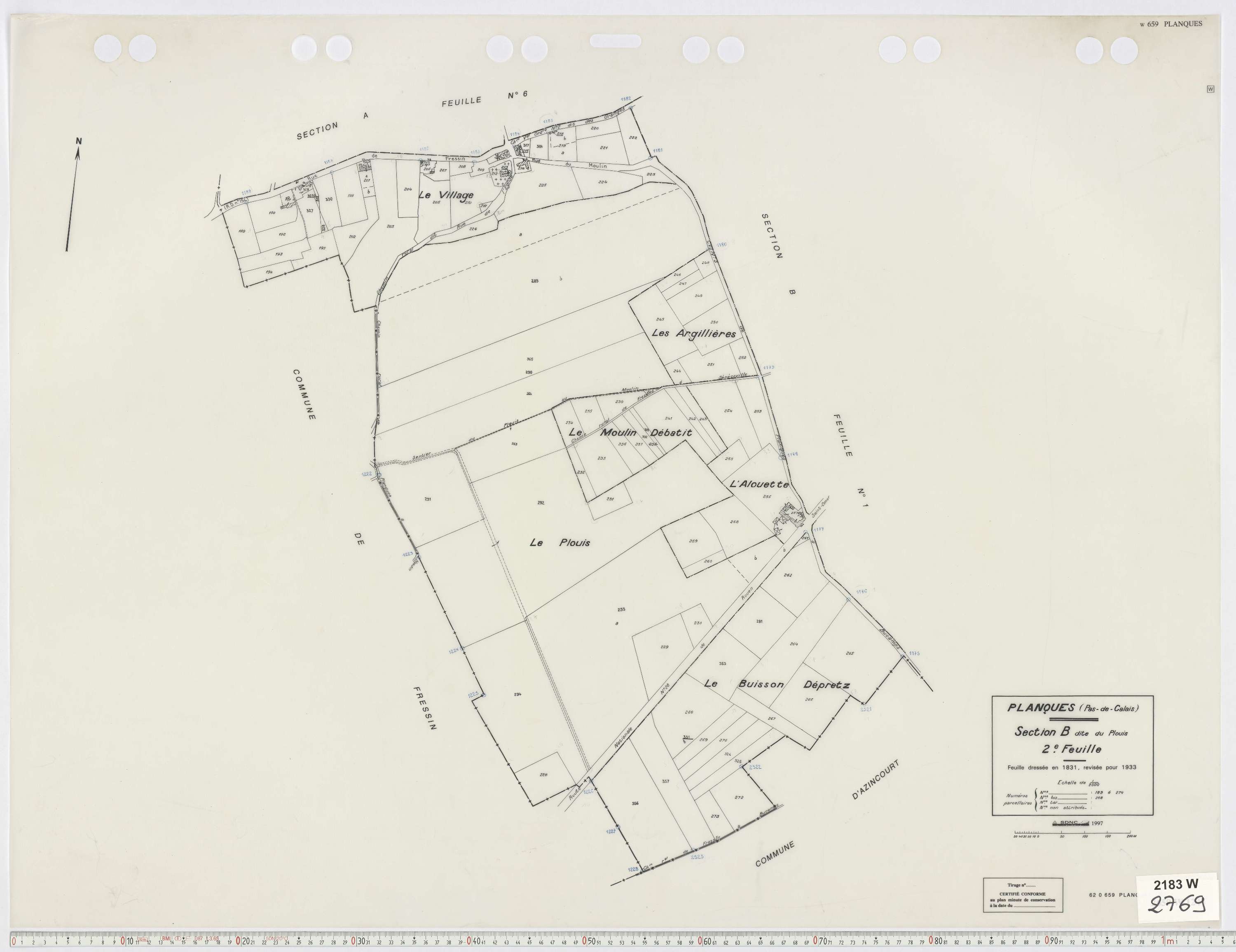 Planques - Section B, feuille 2.